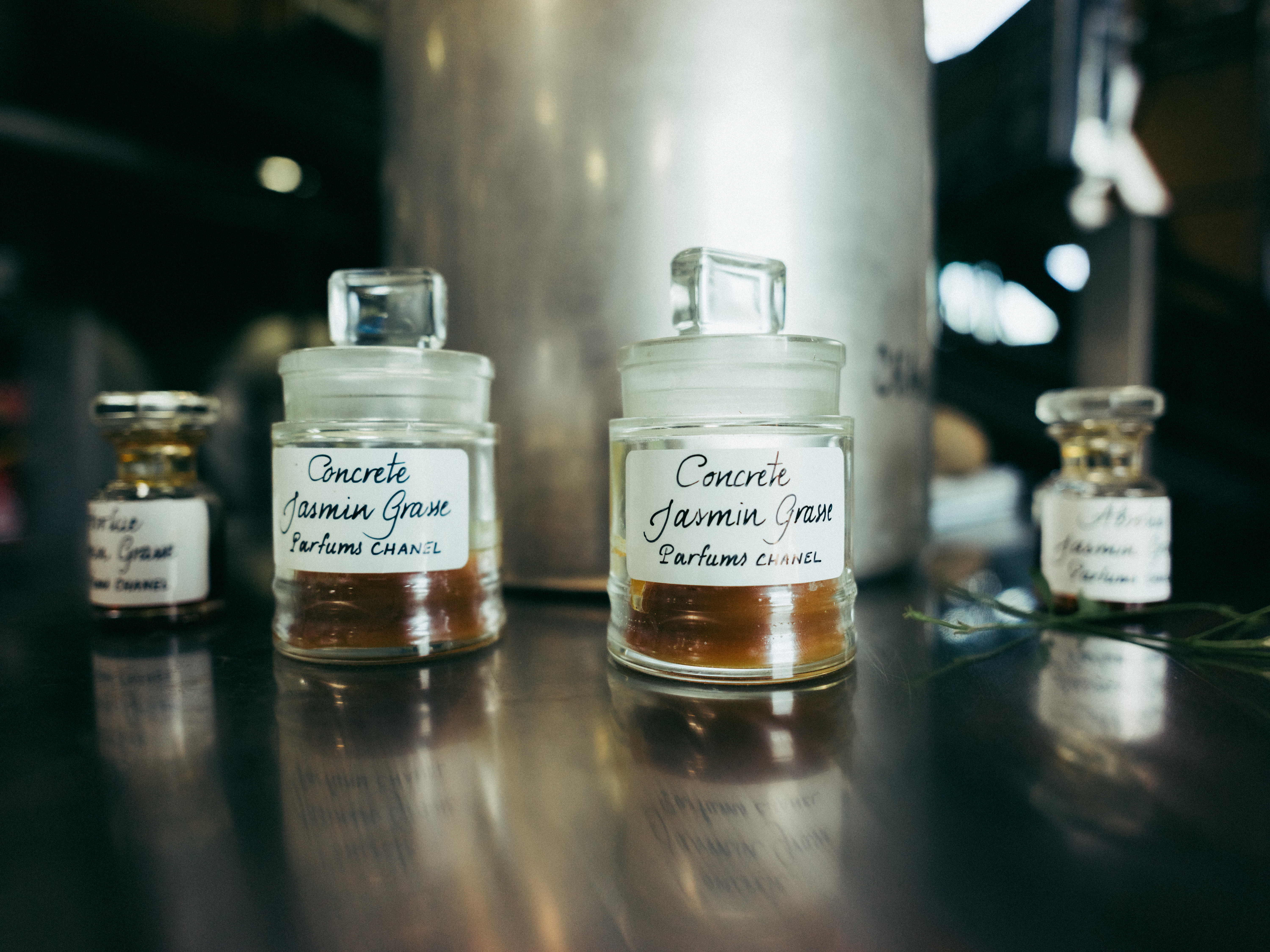 Love potion: a flacon of 'concrete', from which Chanel perfume is made