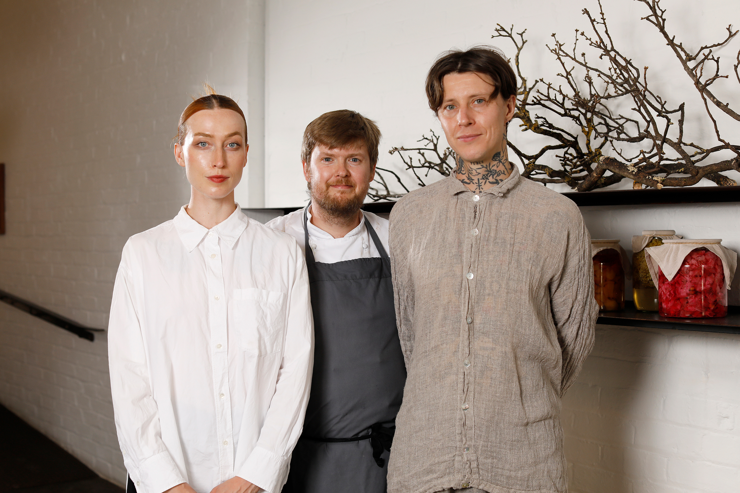 Timberyard’s Anna Sebelova, Bart Stratfold and Jo Radford, photographed by Katherine Anne Rose for OFM in Edinburgh