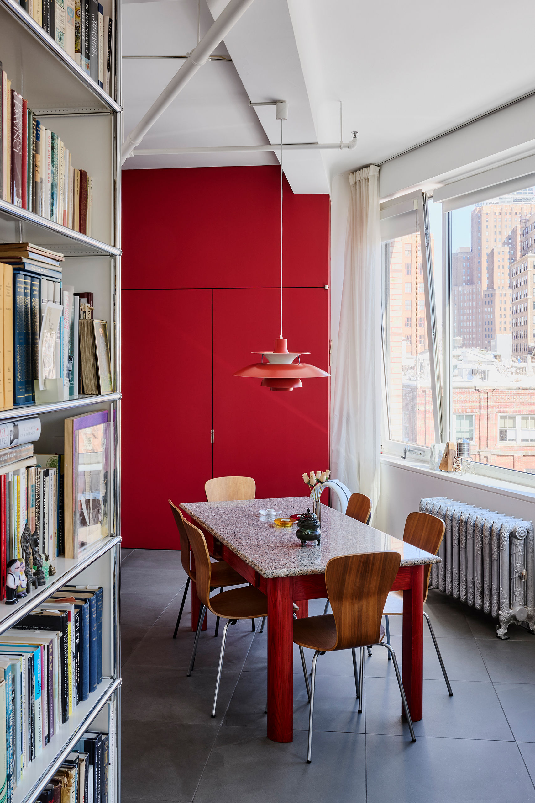 Hard top: the granite dining table was one of the first pieces designed by Daniel Libeskind