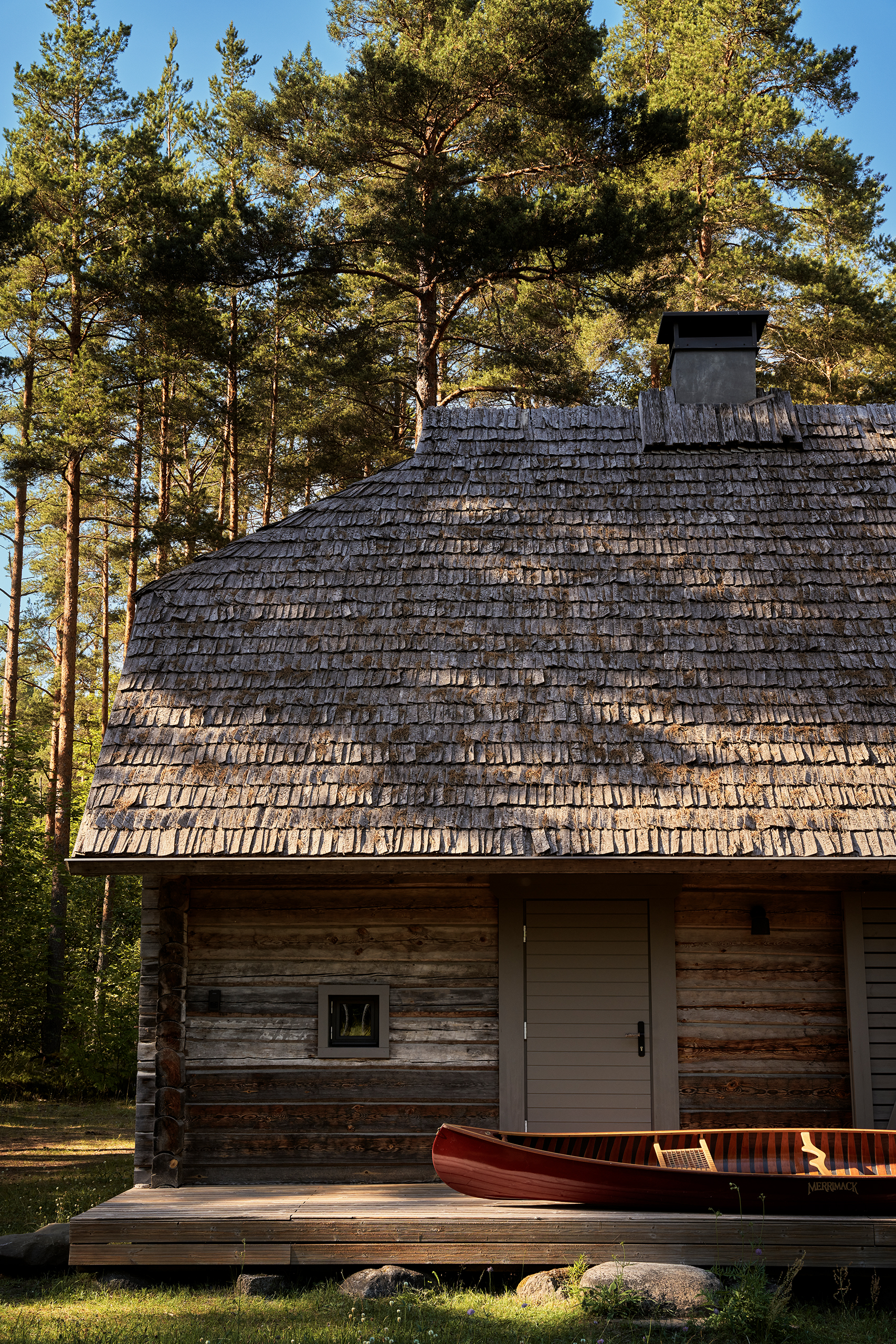 Latvia: a former fisherman’s log cabin due to be demolished was relocated to the Salaca River Valley