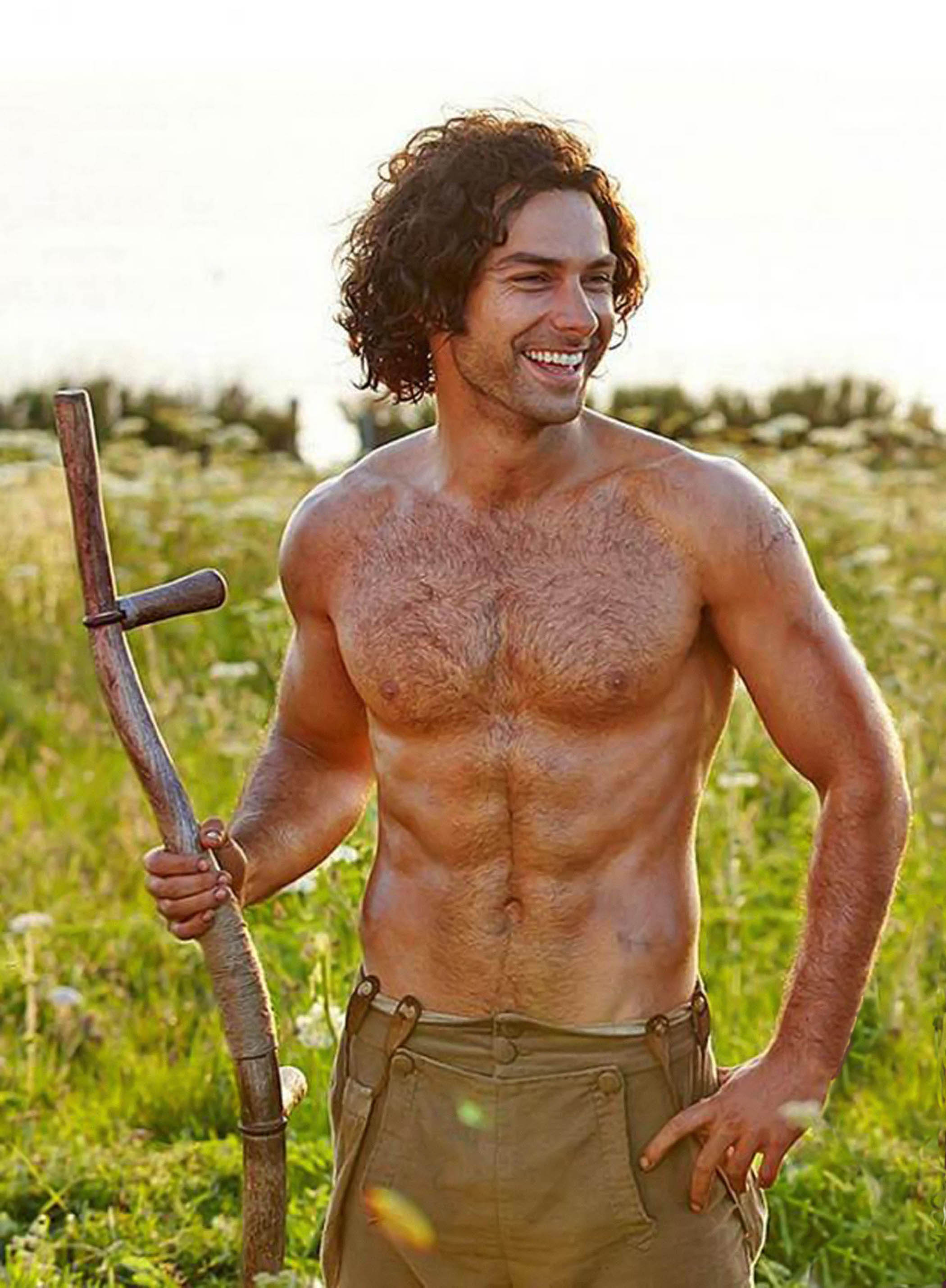 Poldark, 2015: Starring as Ross Poldark in THAT shirtless scything scene