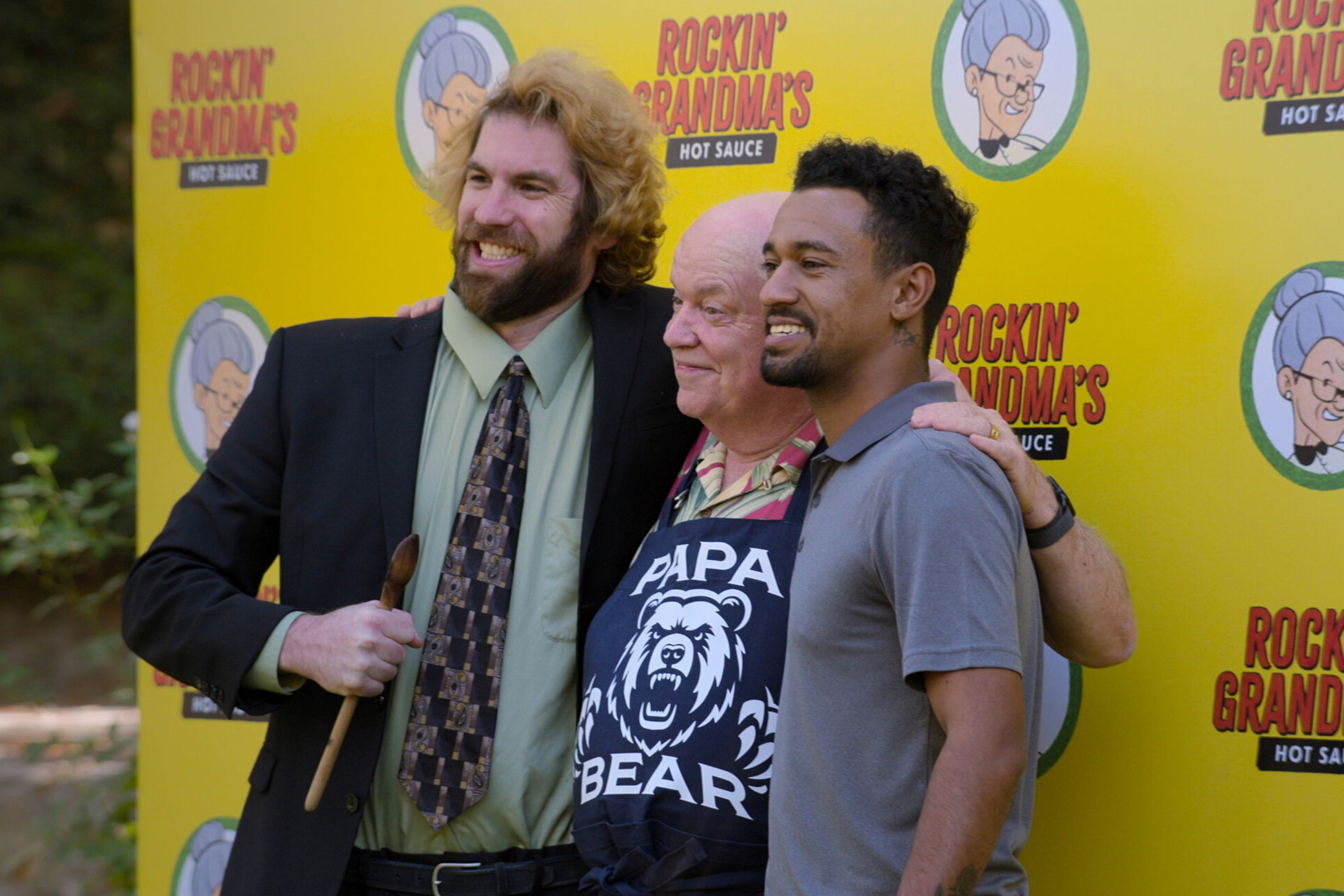 The cast of Jury Duty Presents: Company Retreat, with the unwitting Anthony far right