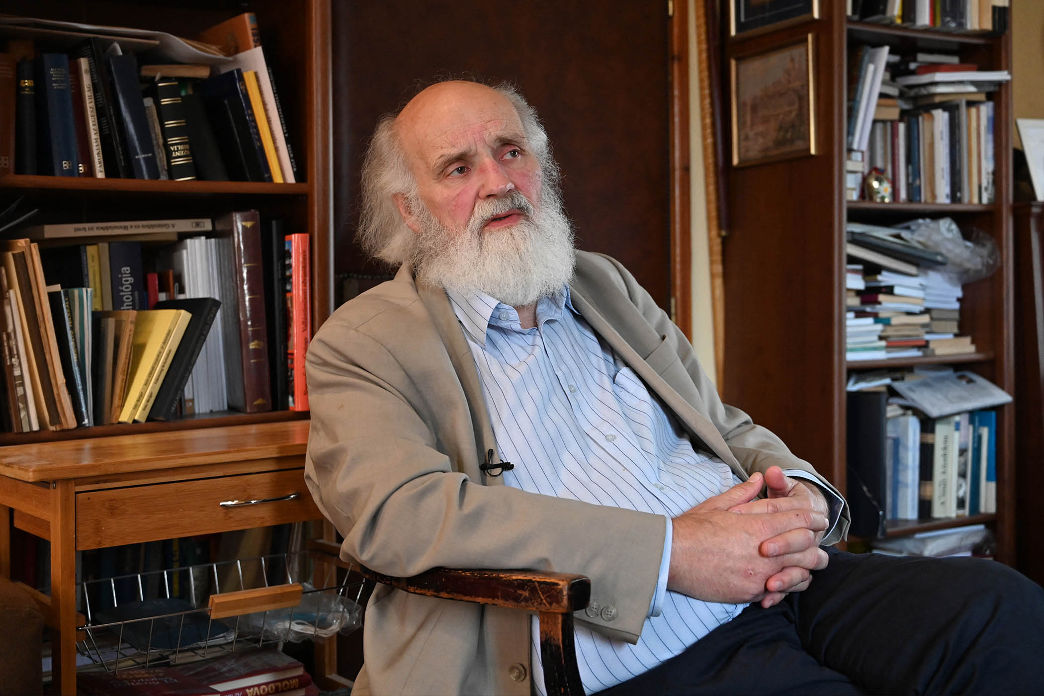 Methodist pastor Gábor Iványi in 2024. He renewed Orbán’s marriage vows and baptised his children. Photograph by Attila Kisbenedek/Getty Images