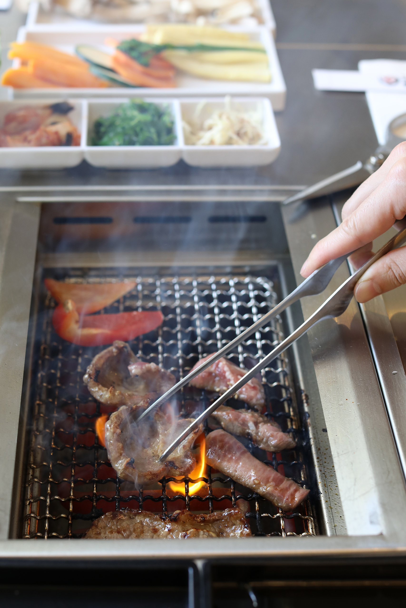 ‘Instructions are given on grilling times, but we soon ignore them’: grill time at Yakiniku