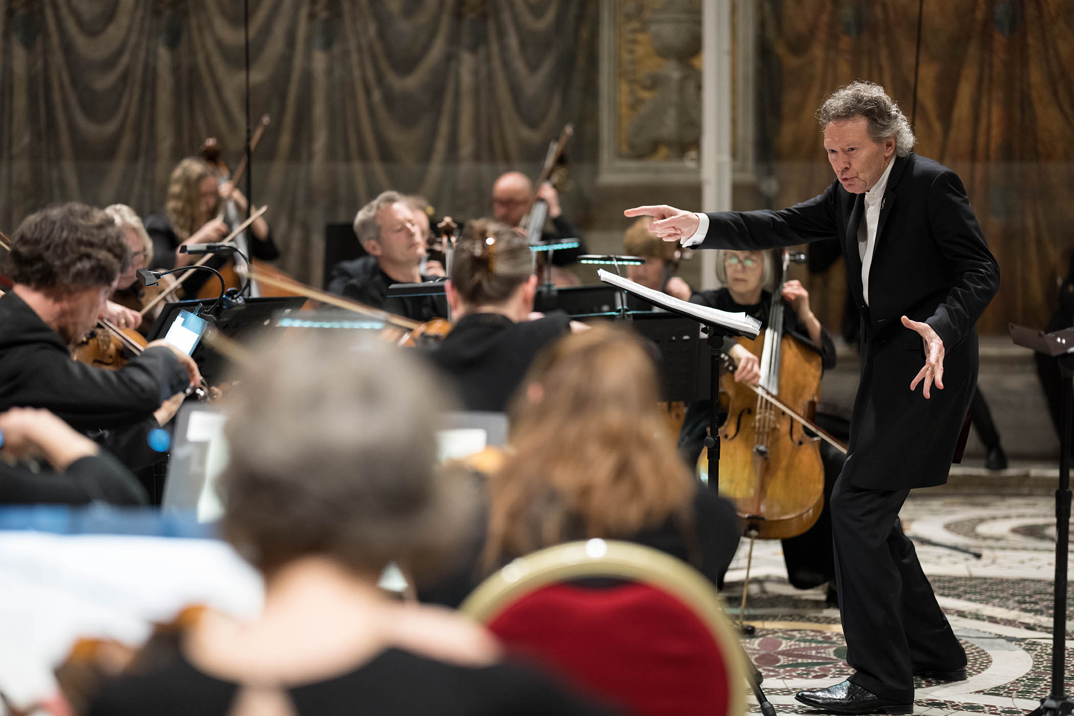 Harry Christophers conducts the ﻿Sixteen vocal ensemble and the Britten Sinfonia in the Sistine Chapel