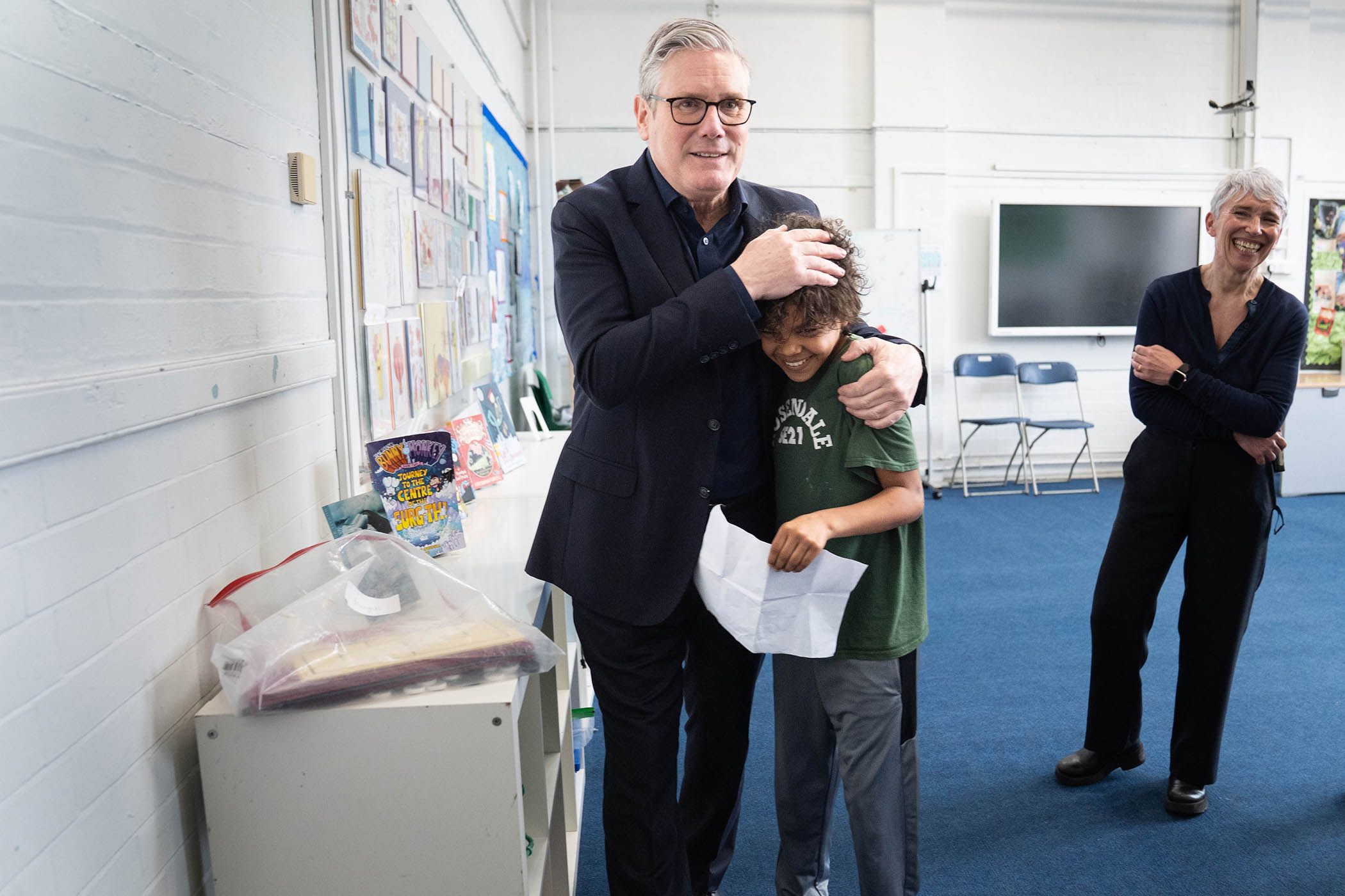 Keir Starmer visits a London primary school. Photograph by Stefan Rousseau/PA Wire