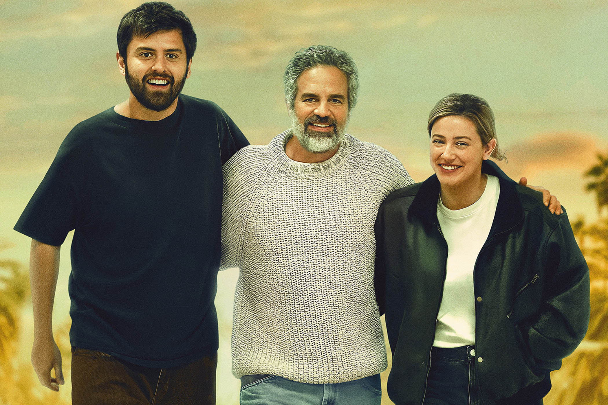 Cooper Raiff, Mark Ruffalo and Lili Reinhart in Hal & Harper. Main image: Siobh﻿án Cullen and Paapa Essiedu in Babies