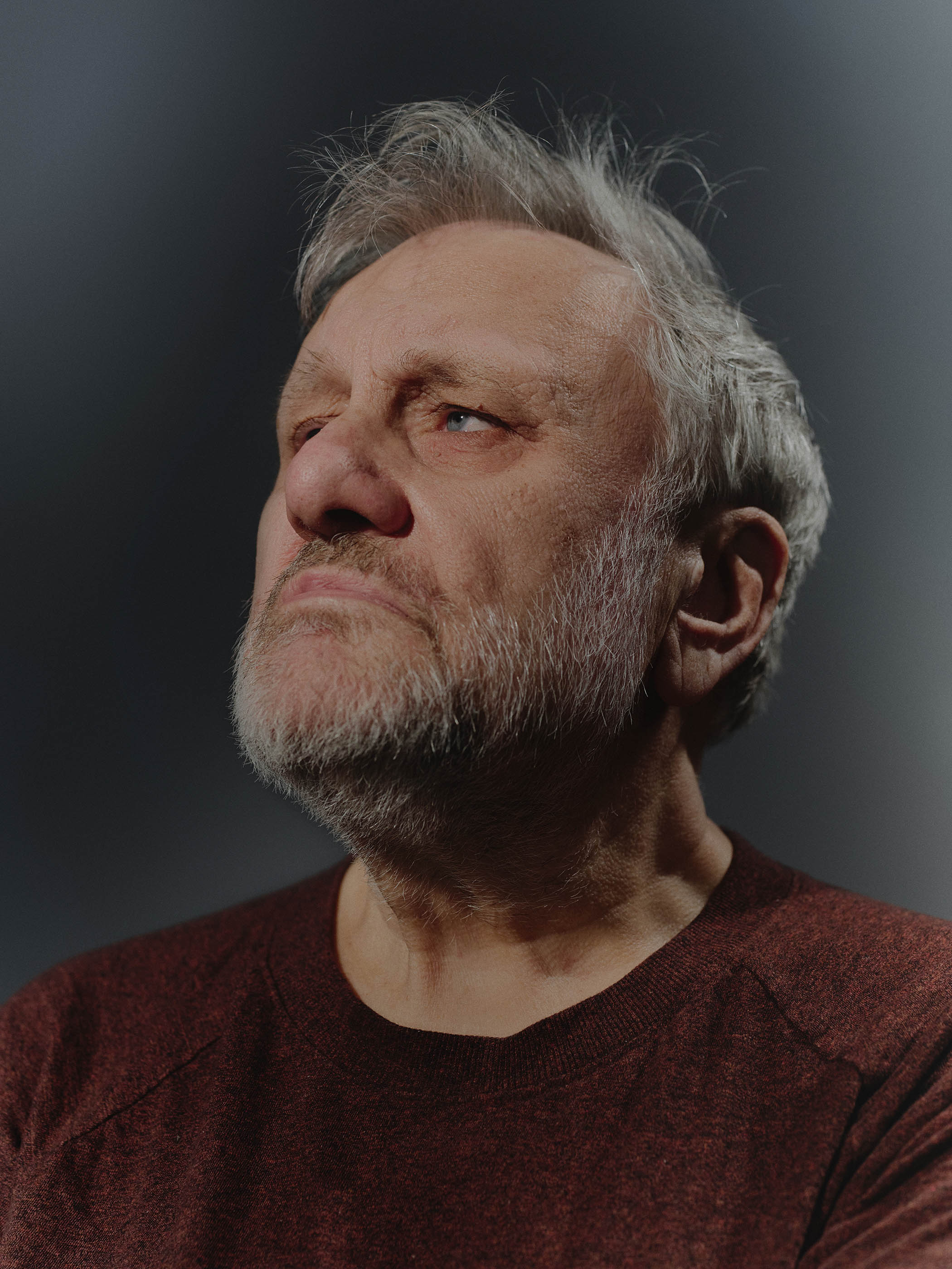 Slavoj Žižek photographed in Ljubljana, Slovenia, February