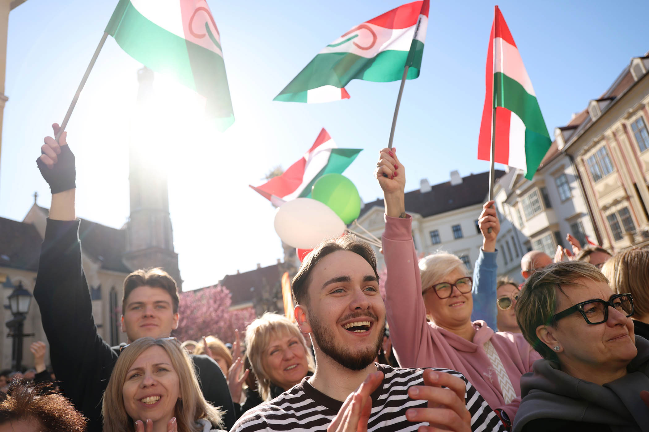 Magyar supporters on Thursday in Sopron