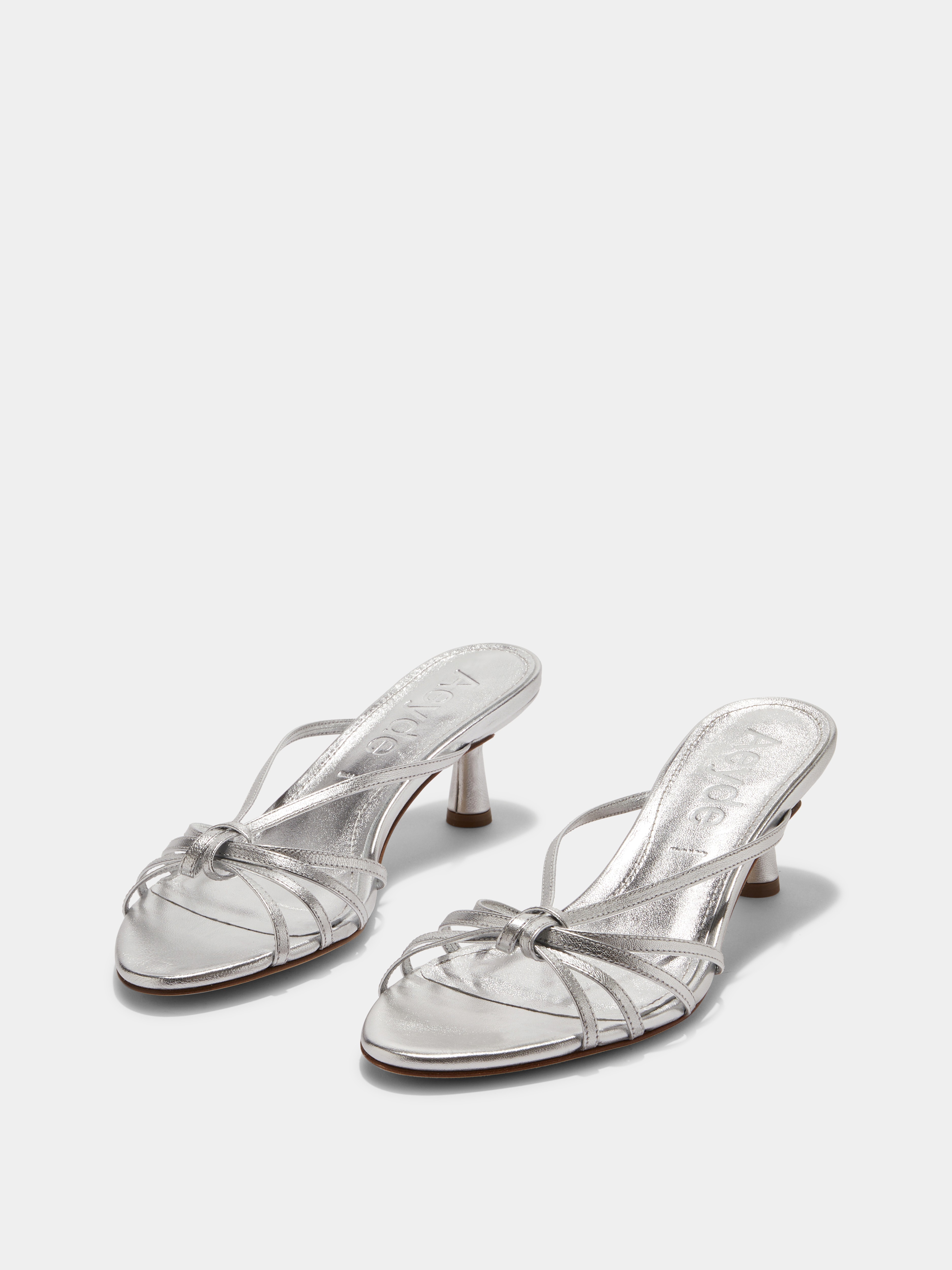 Silver sandals, £330, Aedye