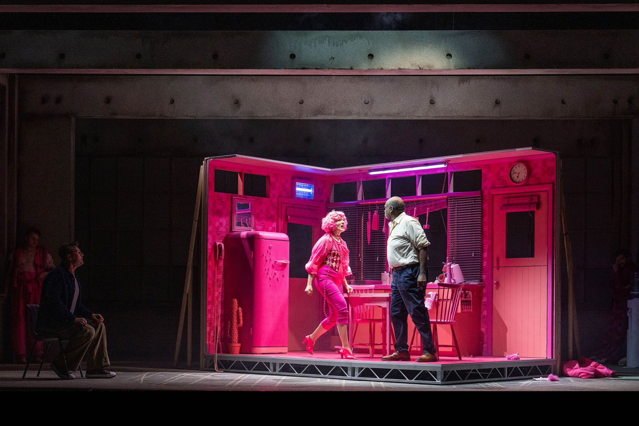 Paula Sides and Ronald Samm in Leoncavallo’s ‘murderous’ Pagliacci. Main image: Kelli-Ann Masterson, Lauren Young, Matthew Siveter, Phil Wilcox and George Robarts in The Gondoliers