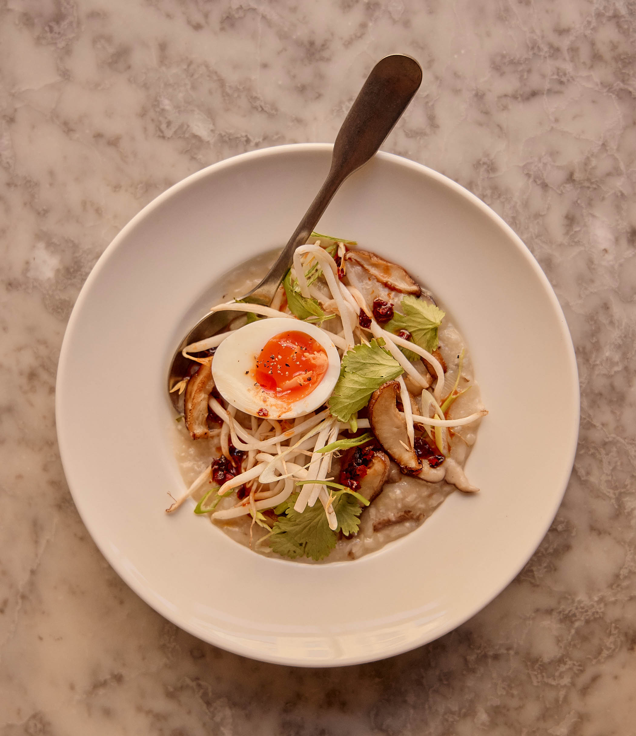 A work of art: Jikoni’s mushroom and egg congee