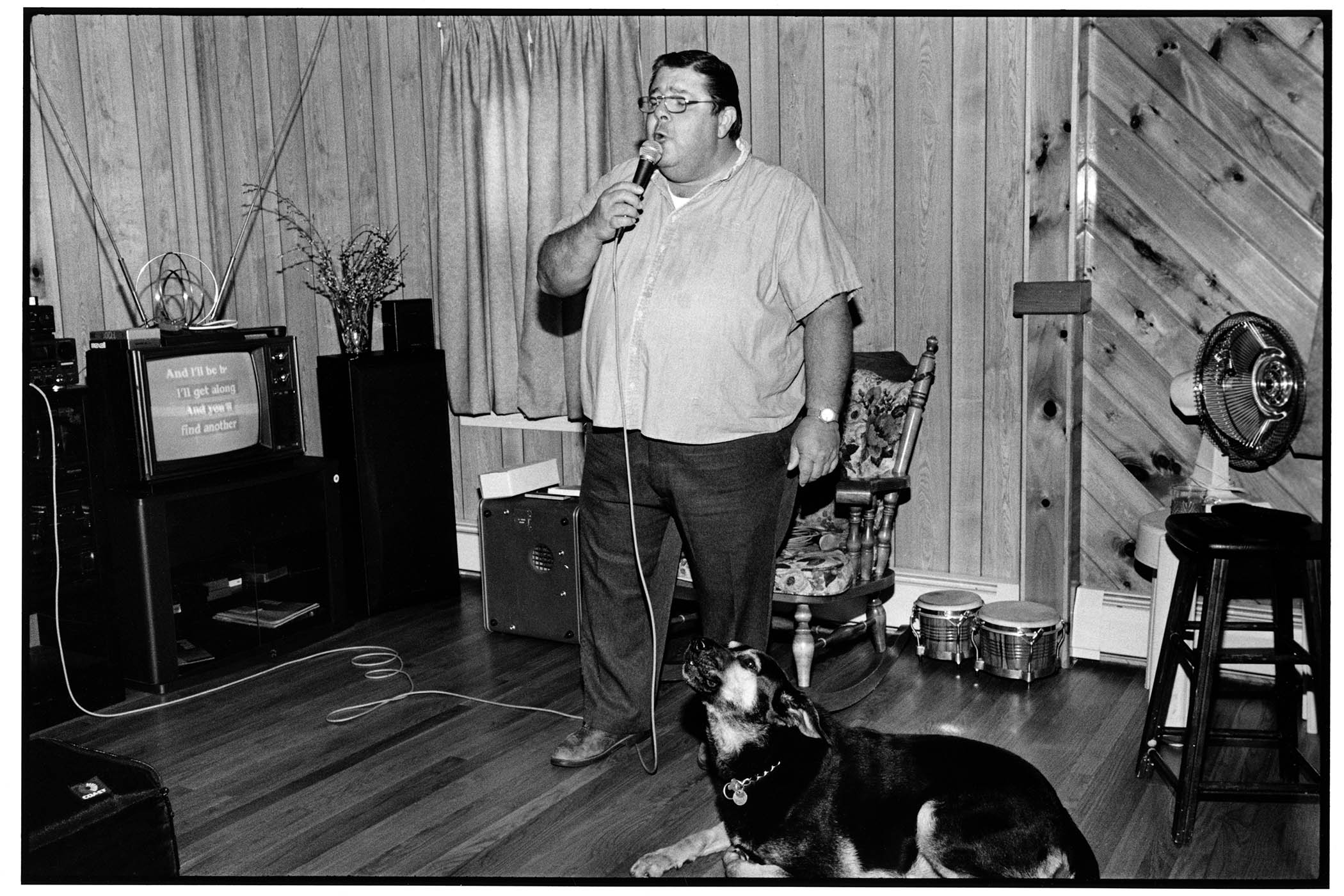 ‘Tax man Vern and pal singing karaoke, 1998’