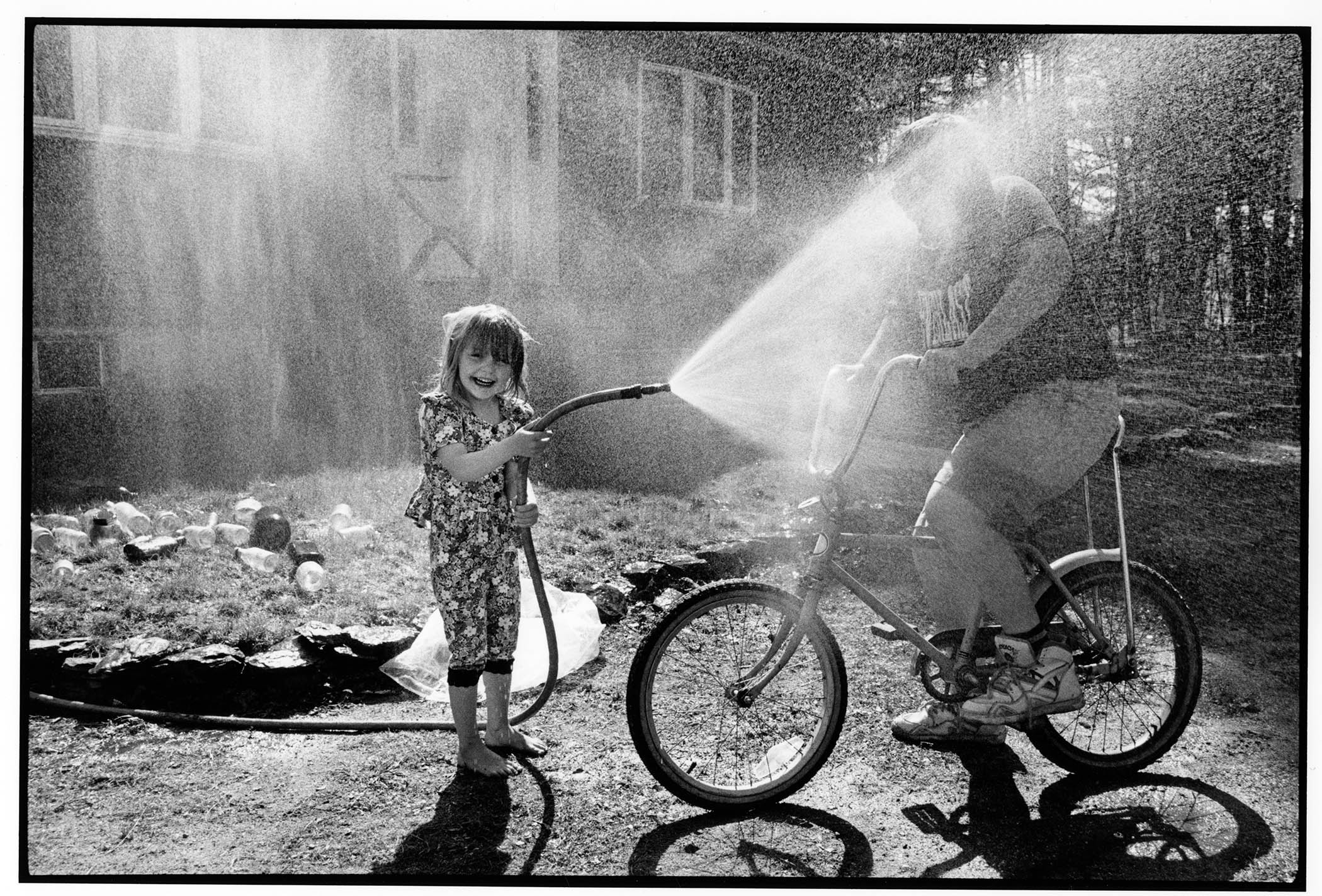 ‘Monique instigating the first water fight of summer 1993’