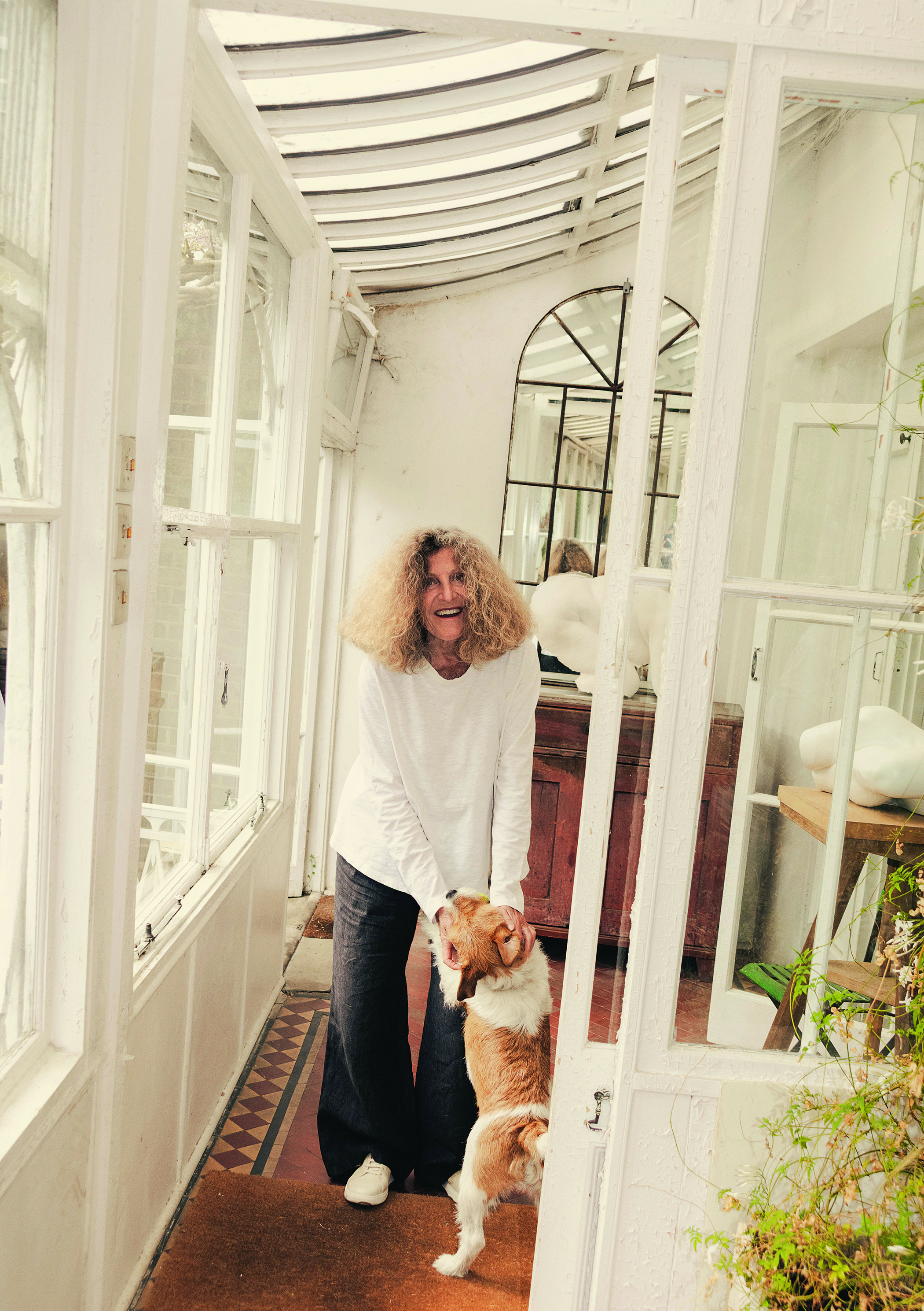 ‘Everywhere I look I see the memory of the moment I met  somebody’: Nicole Farhi with her dog