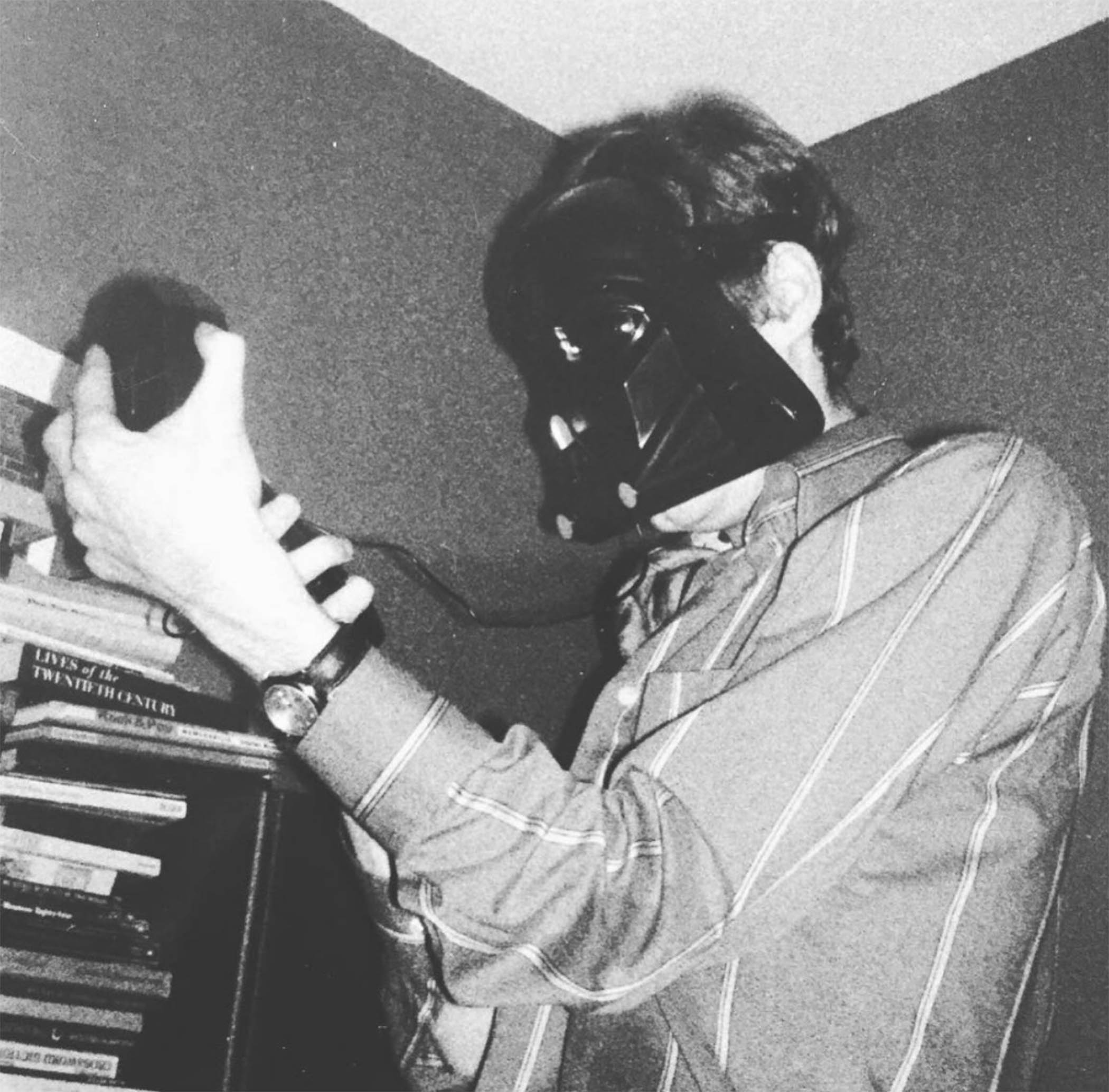 Jarvis Cocker in a Darth Vadar mask at a New Year’s Eve party. Top picture: Naomi Campbell, Bjork, Helena Christensen and Damon Albarn at a Massive Attack gig in London, 1994