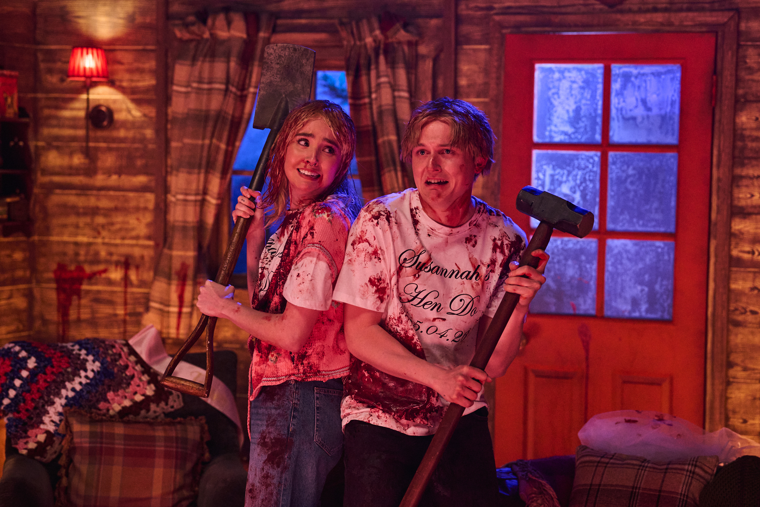 Annabel Marlow and Jack Shep in the Cabin sketch, where a hen-party goes awry