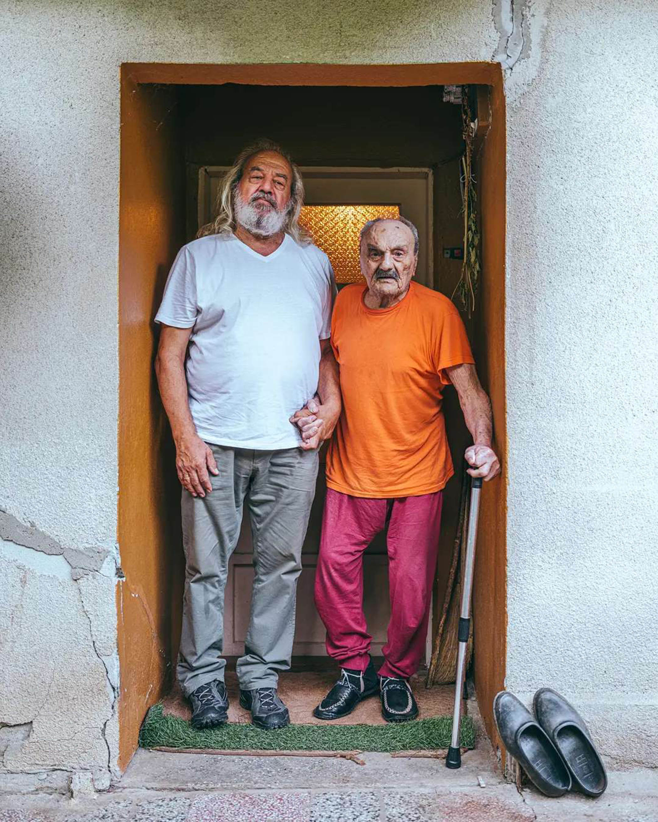 Poshtarov’s father and grandfather in Dobrich, Bulgaria, 2021. Above: Poka, Georgia, 2023