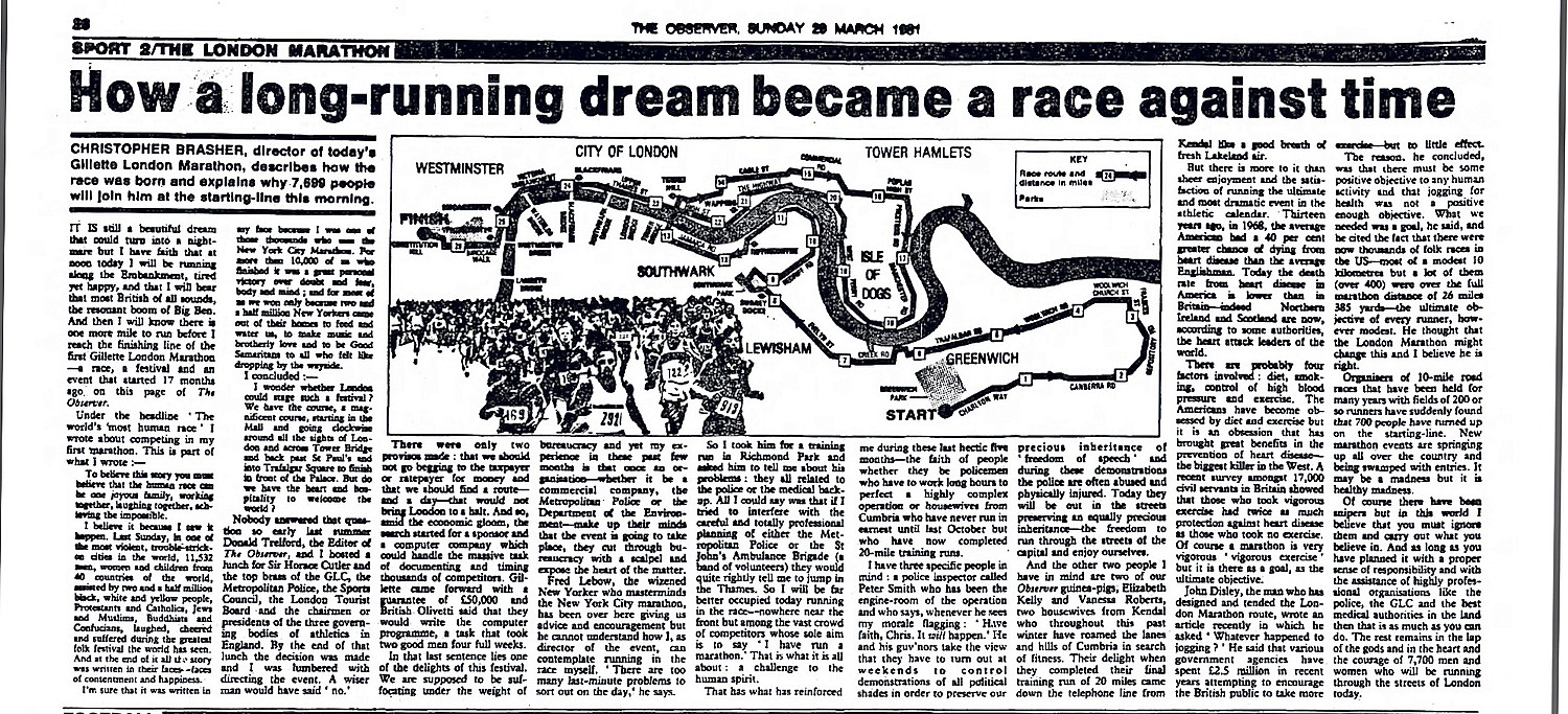 The course has changed very little from the inaugural event in 1981