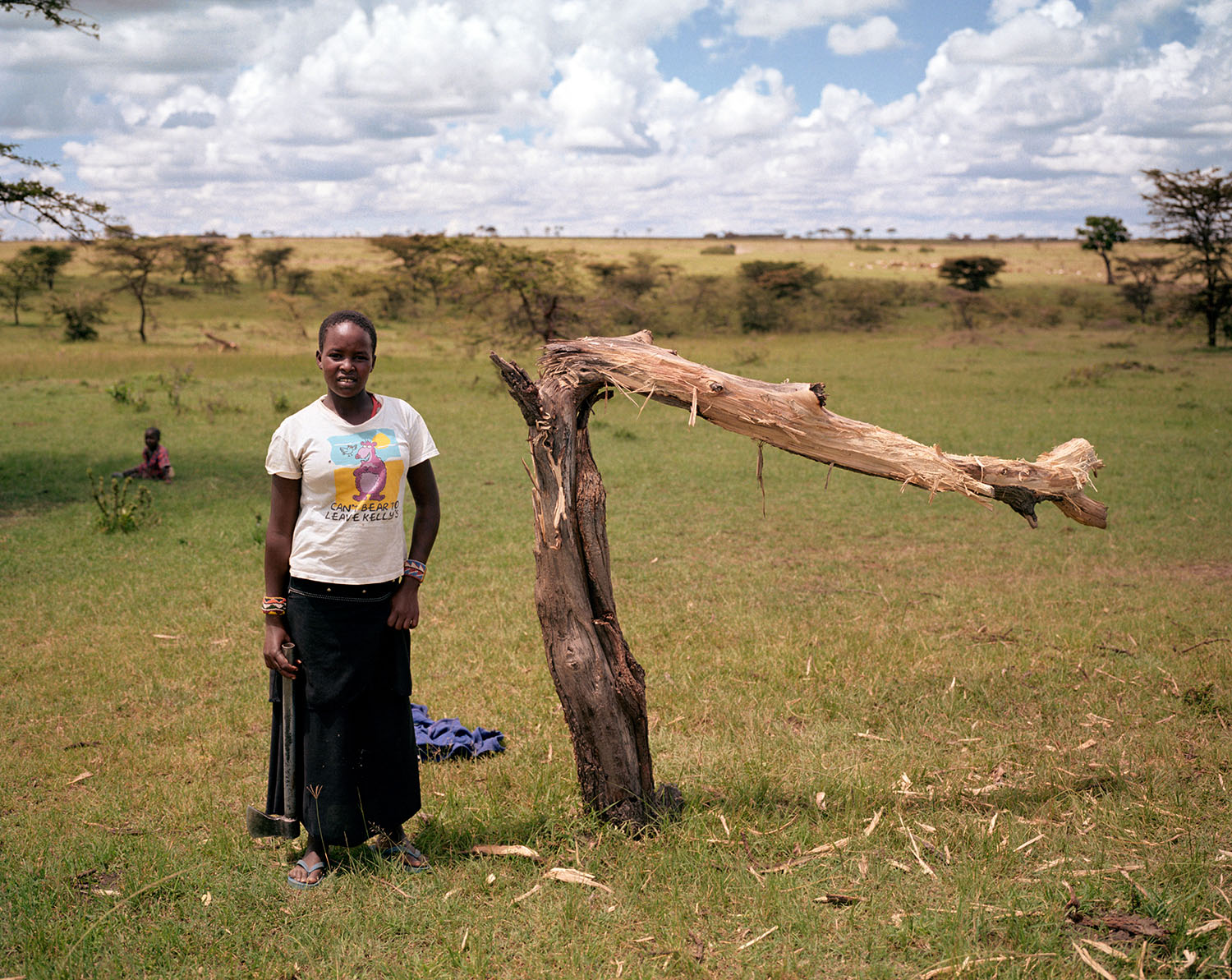 Cutting wood on the outskirts of the Masai Mara, where human settlements are eradicating the vegetation animals depend on.