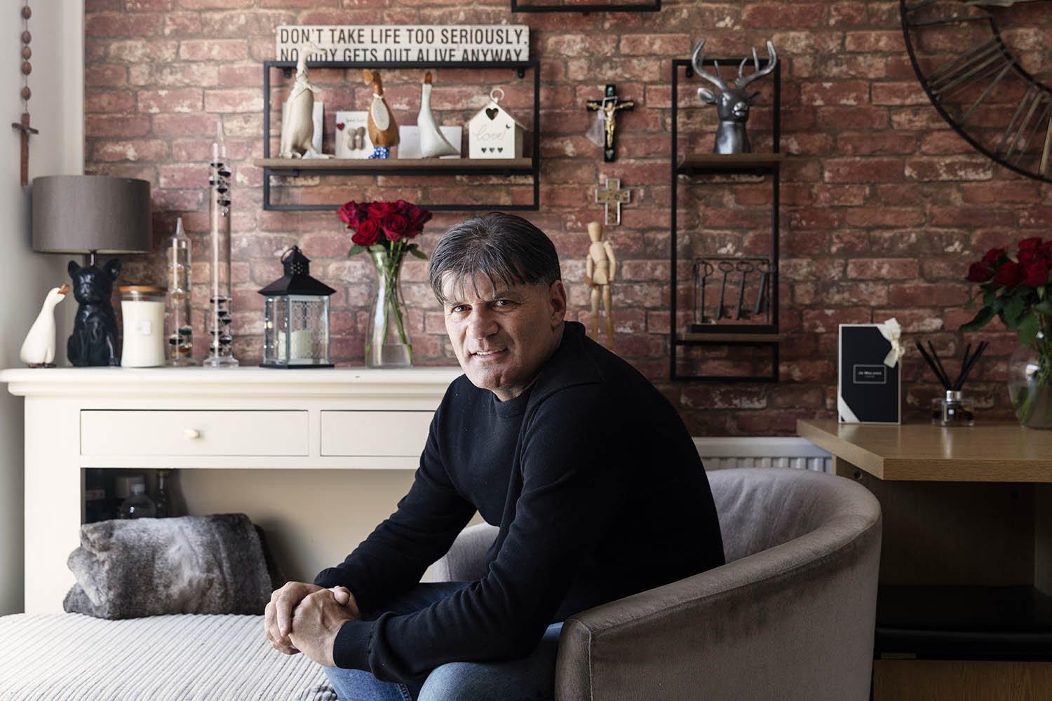 Andy Payton at home in Burnley. Photograph Gary Calton/Observer