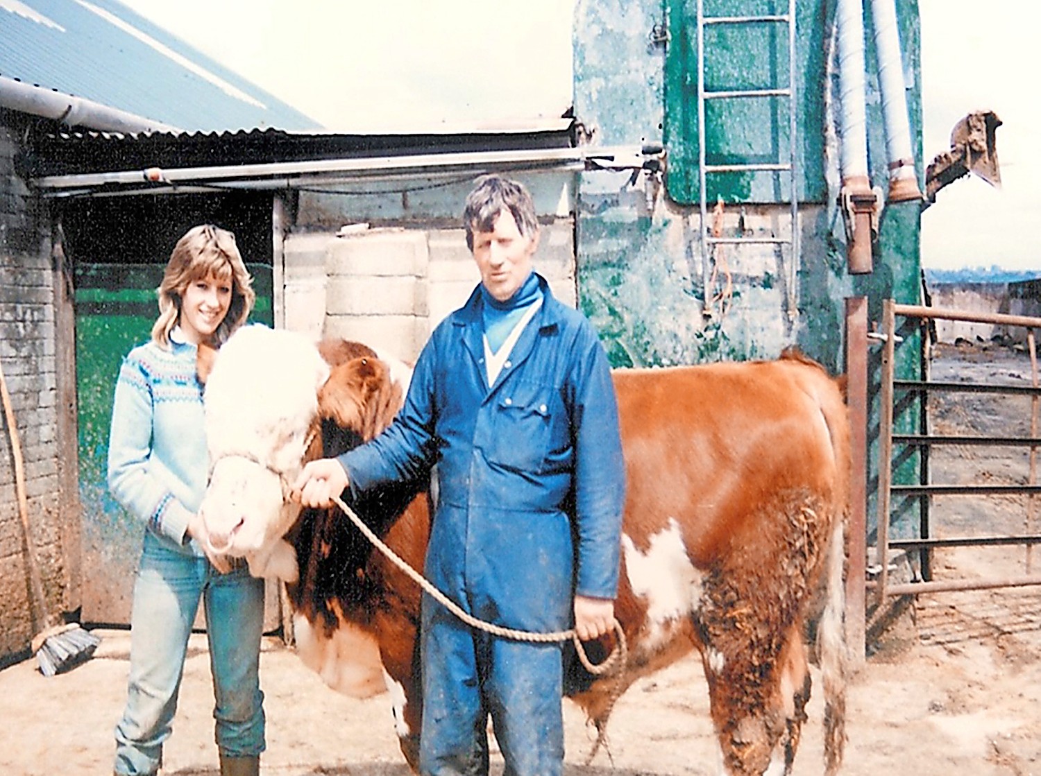 Julie Plumley with her father John Stockley on his farm where he would spray paraquat without protection. He died with Parkinson’s in 2017.