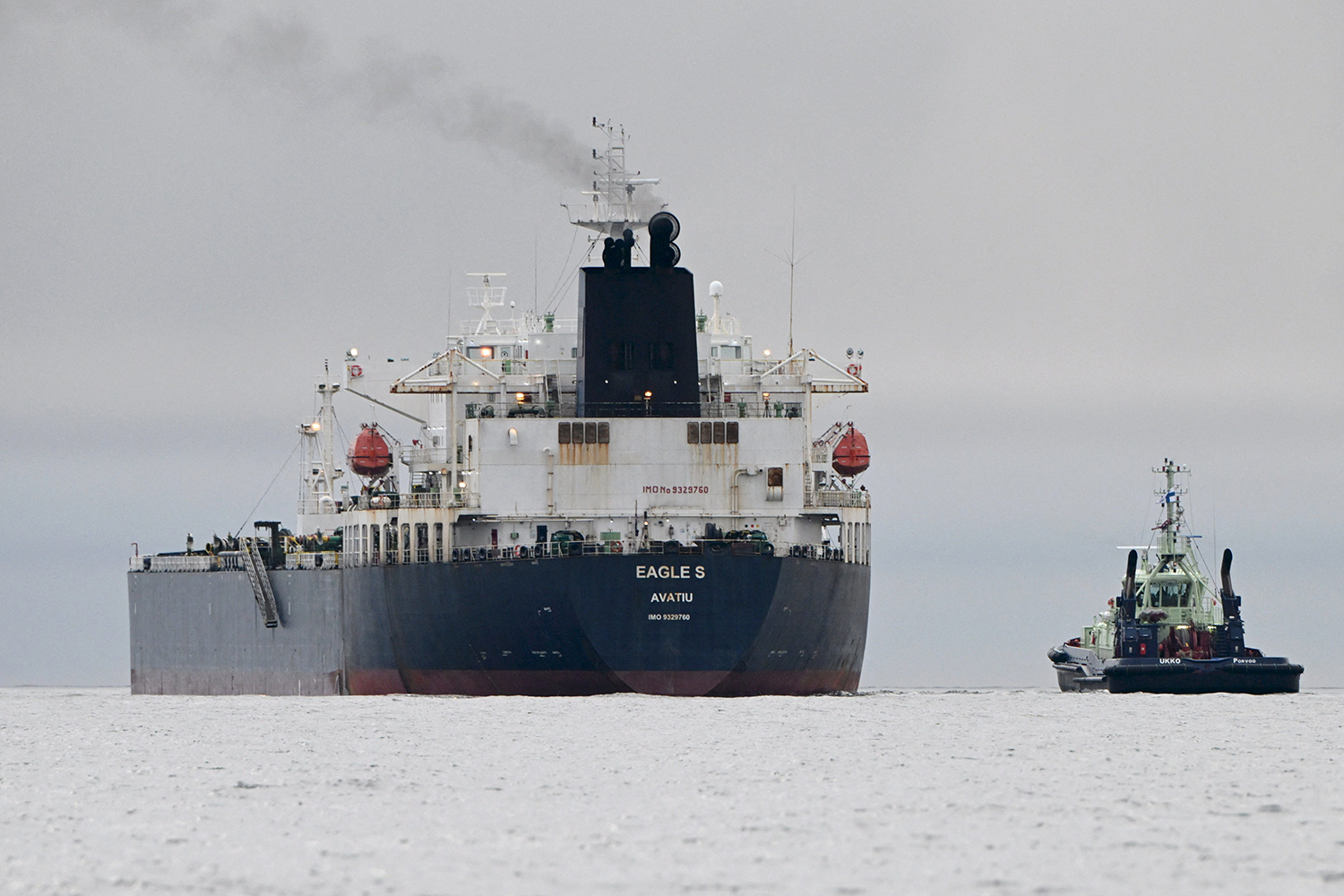Russia-linked tanker Eagle S is suspected of damaging an electric cable with its anchor in the Baltic Sea. Getty Images