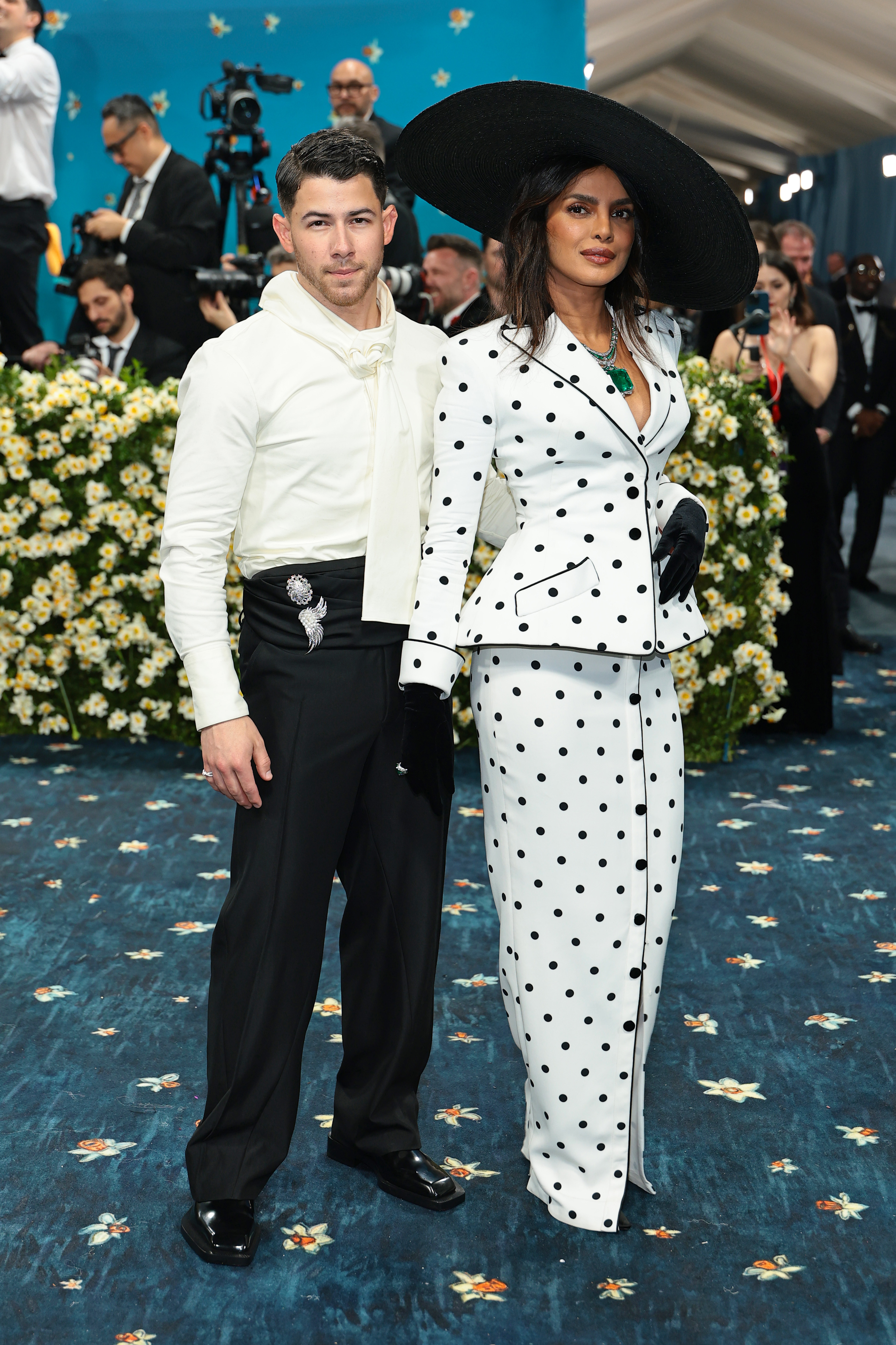 Nick Jonas and Priyanka Chopra Jonas.  Photo by Dimitrios Kambouris/Getty Images for the Met Museum/Vogue)