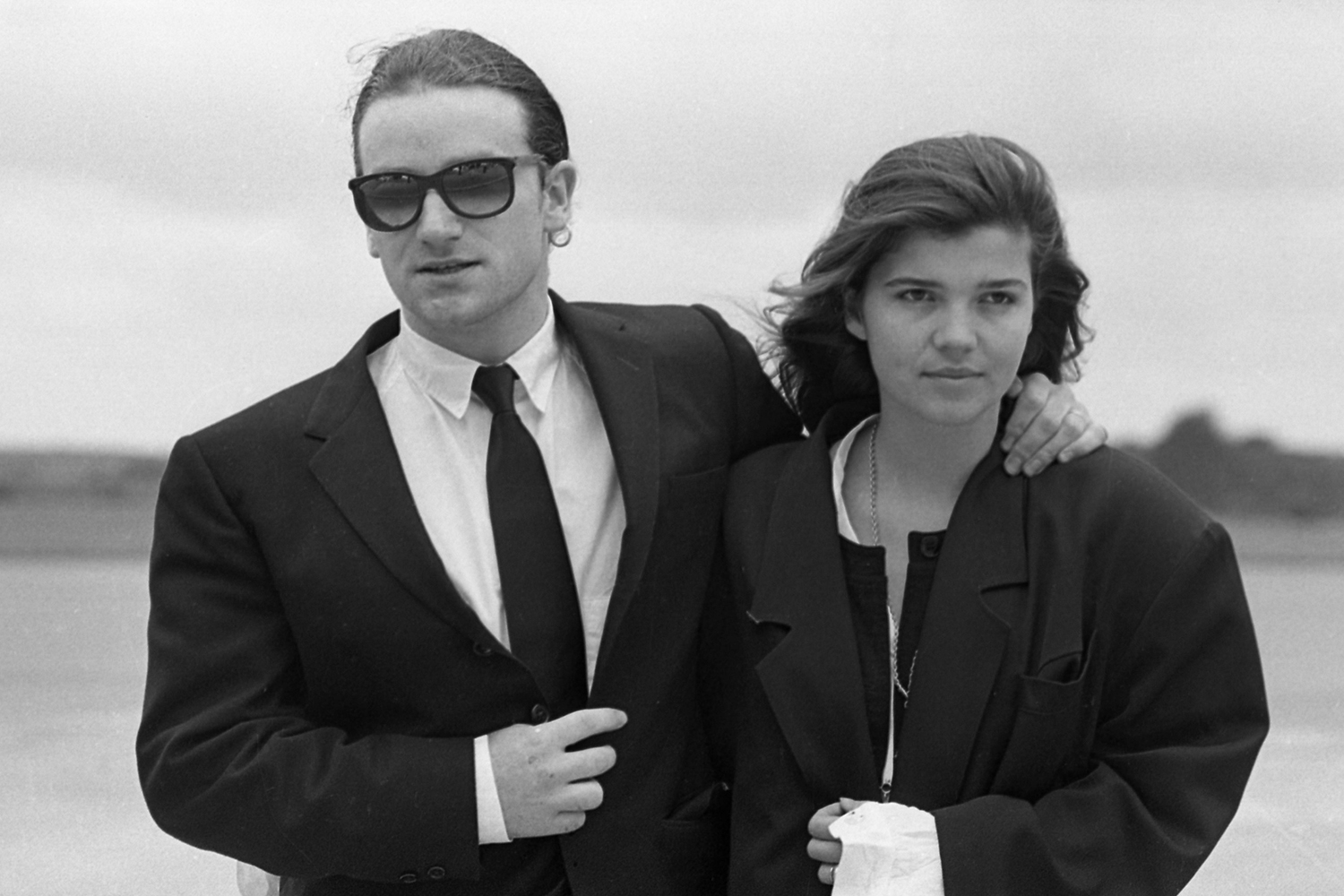 Bono and his wife, Ali Hewson, in Cork during the Joshua Tree tour, 1987