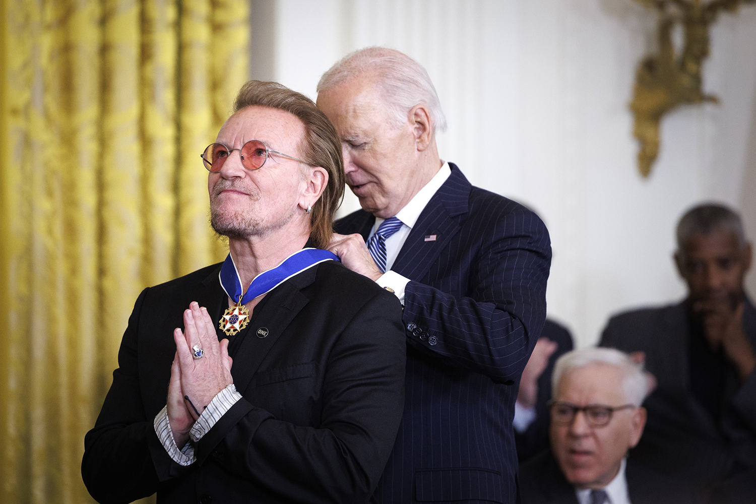 Receiving the medal of freedom from Joe Biden at the White House, 4 January 2025