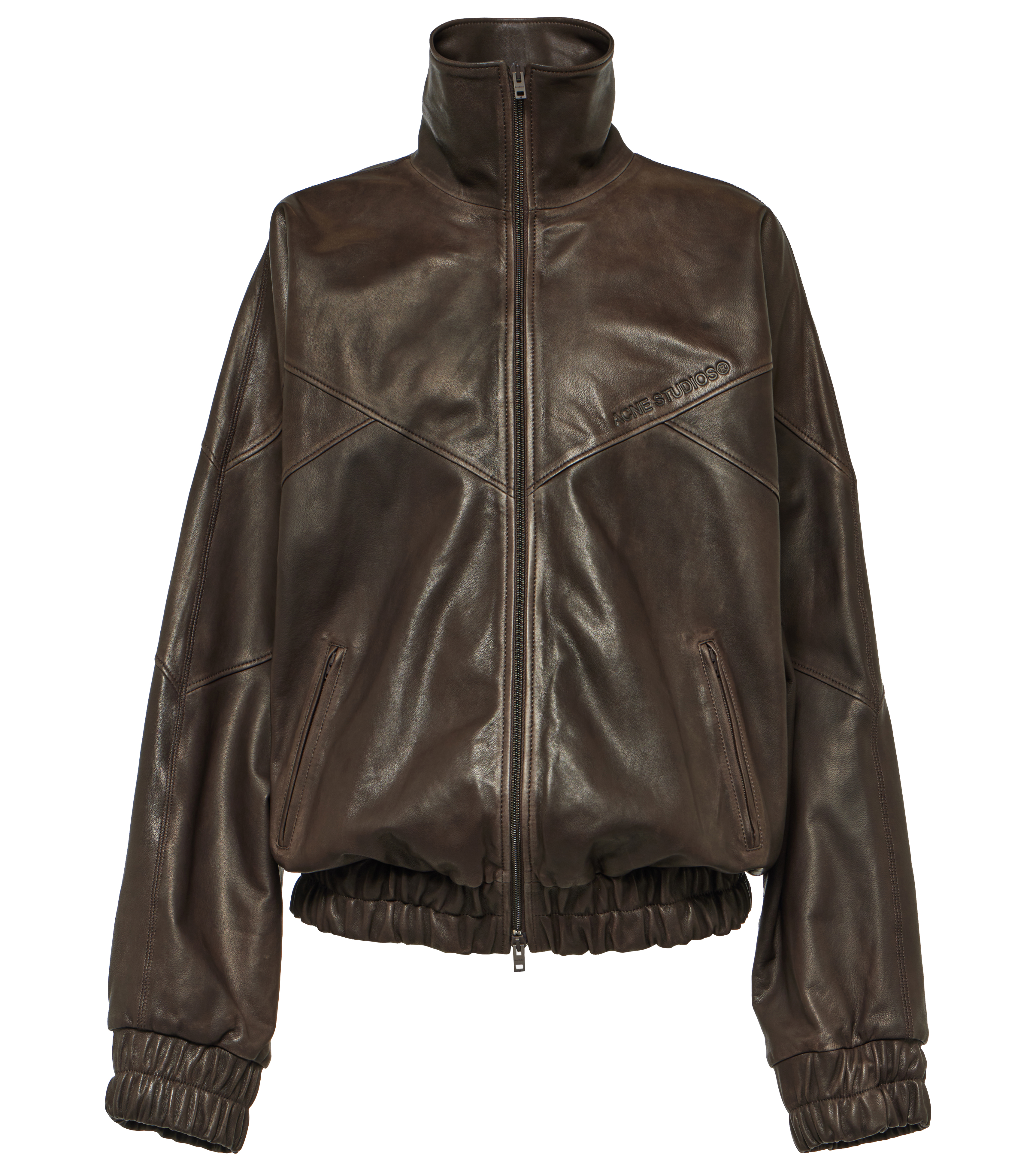 The real deal Letty leather bomber jacket,  £1,800, Acne Studios, Mytheresa