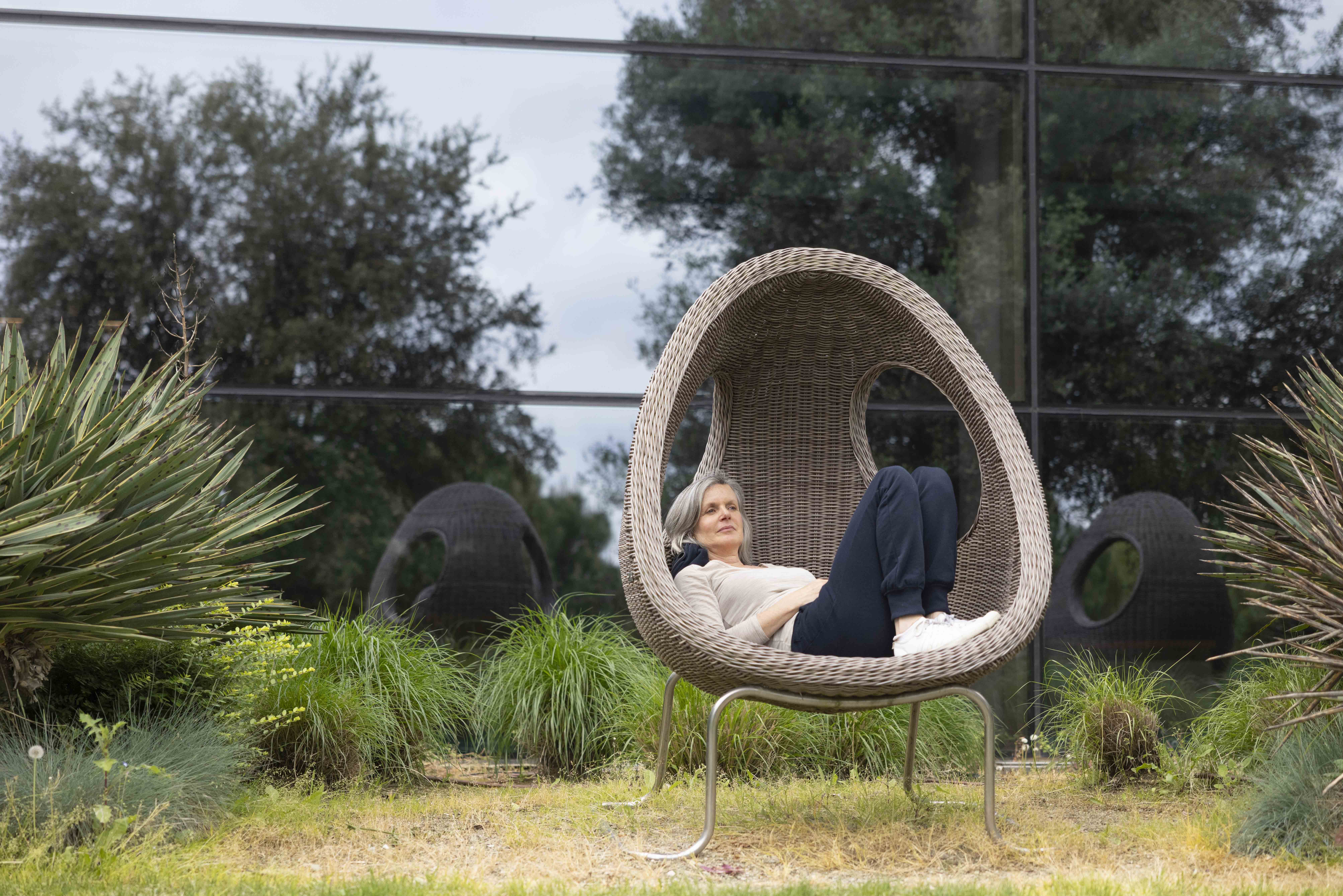 Sitting comfortably: Kate takes a well-earned rest from all the relaxation