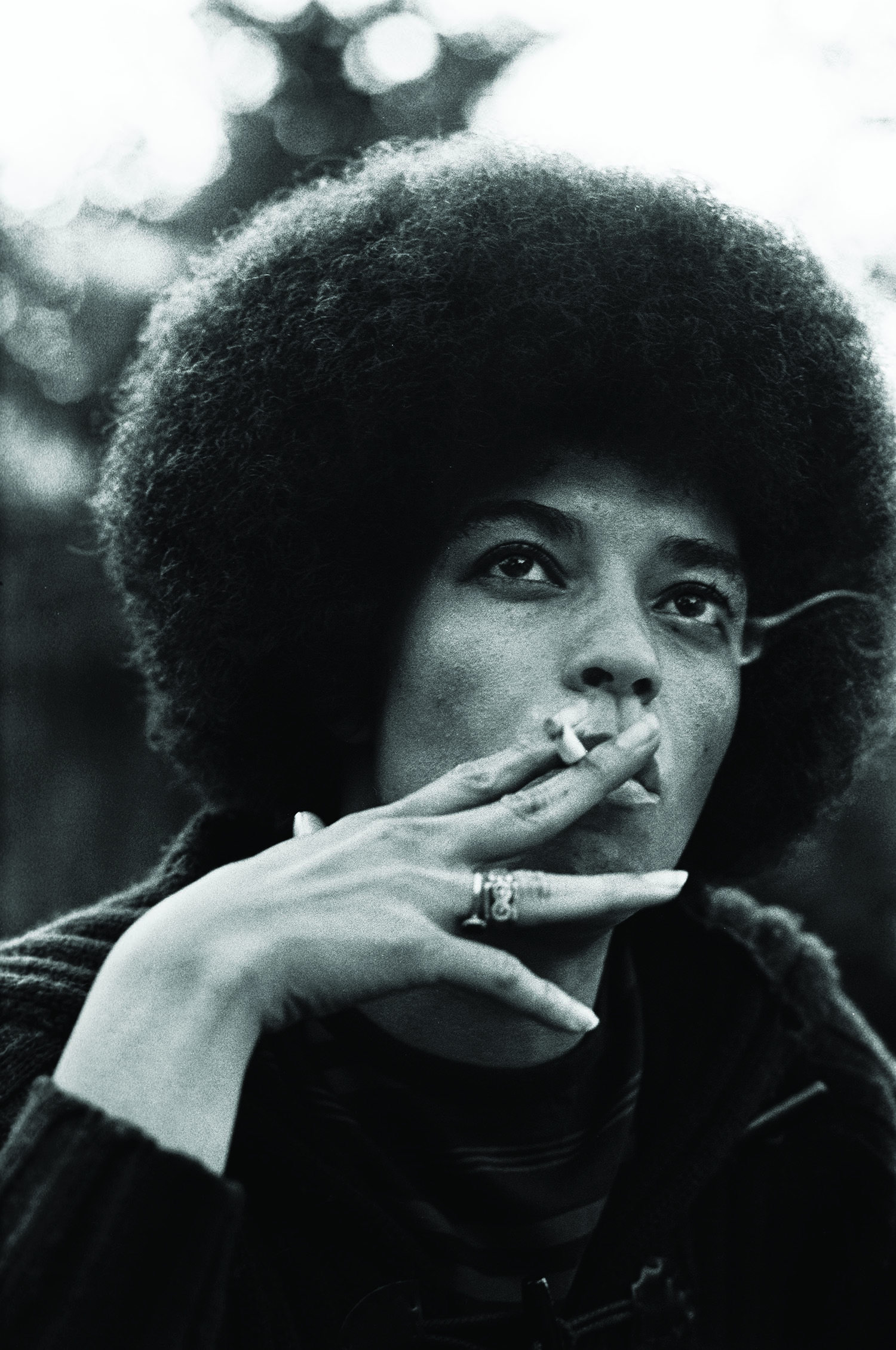 Angela Davis photographed at a supporter’s house during her trial for conspiracy for murder, San Jose, California, 1972