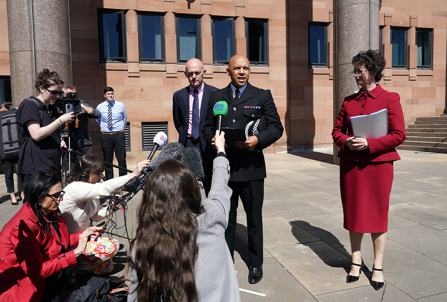 Supt Kevin Waring outside court after Graham and Carruthers were found guilty of criminal damage