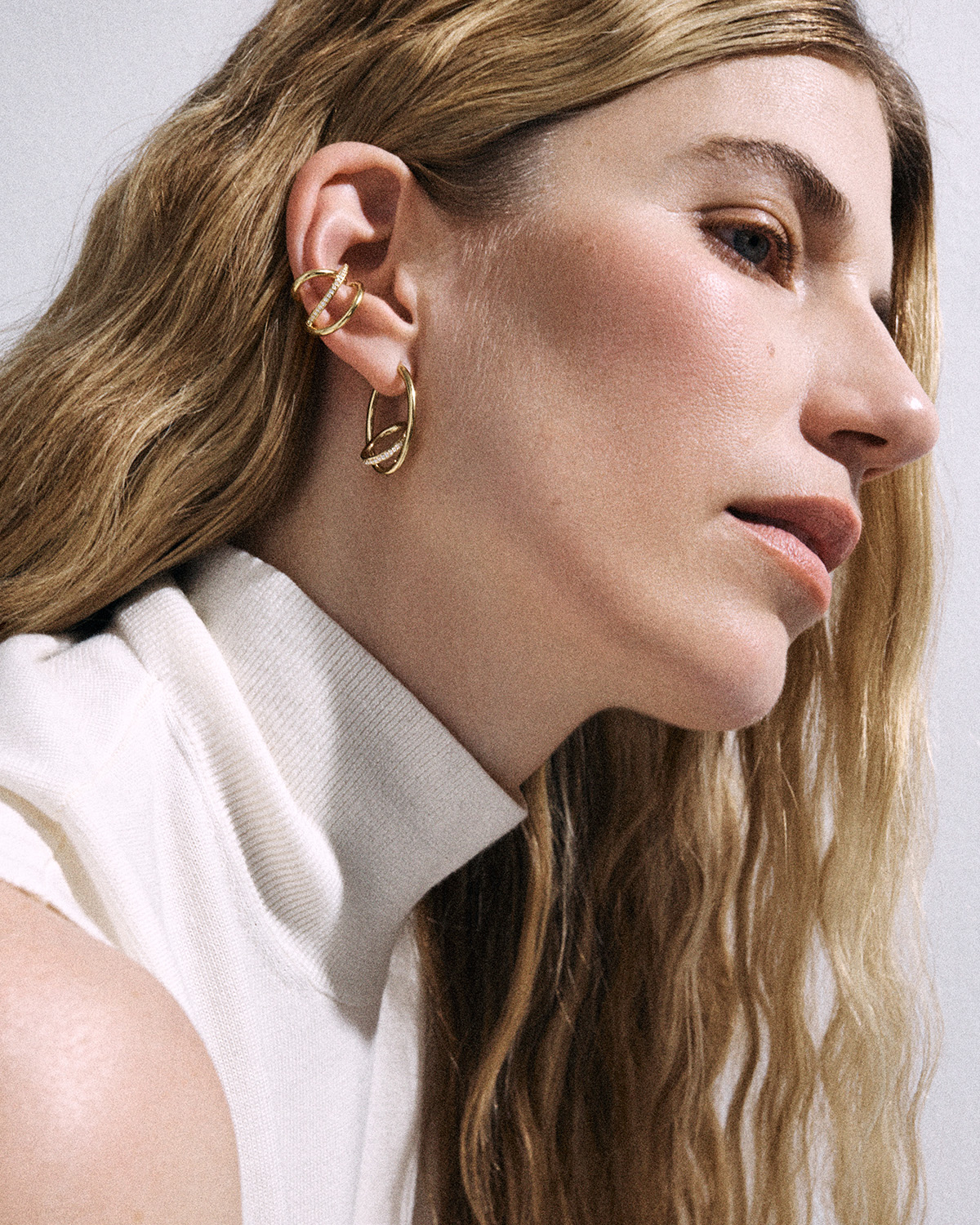 Think piecesBritish, sister-led jewellery brand Otiumberg have signed up stylist and creative Veronika Heilbrunner to front their latest campaign. The new collection highlights the brand’s philosophy of timeless, everyday luxury. Featuring sculptural rings, delicate chain necklaces and elegant lariat styles – ideal for layering. Excellent versatile pieces intended to be worn every day and treasured in your jewellery box for years to come.Earrings from £120, Otiumberg