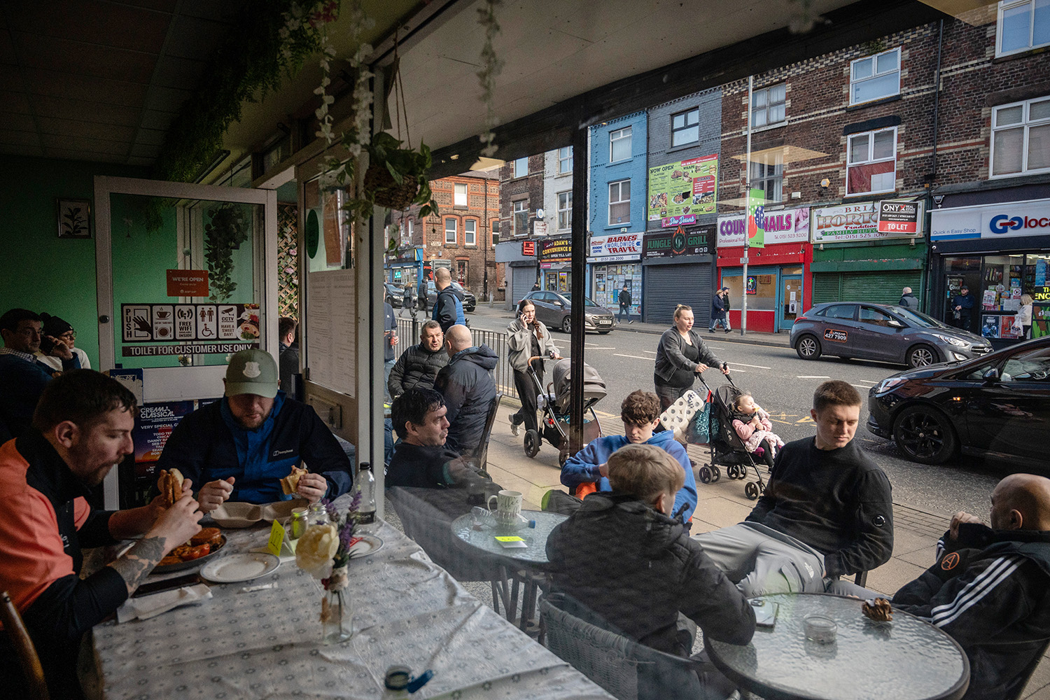 The Garden Cafe on County Road which runs parallel to Goodison Road, a few minutes walk from the stadium, is a favourite meeting point
