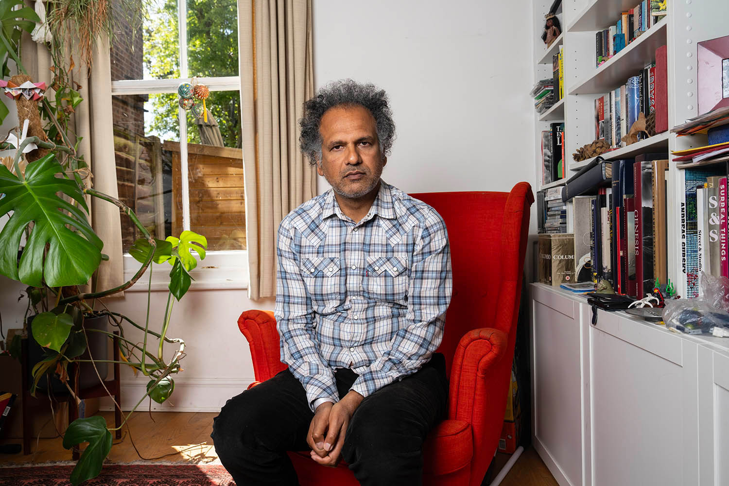Sarfraz Manzoor photographed at home in London