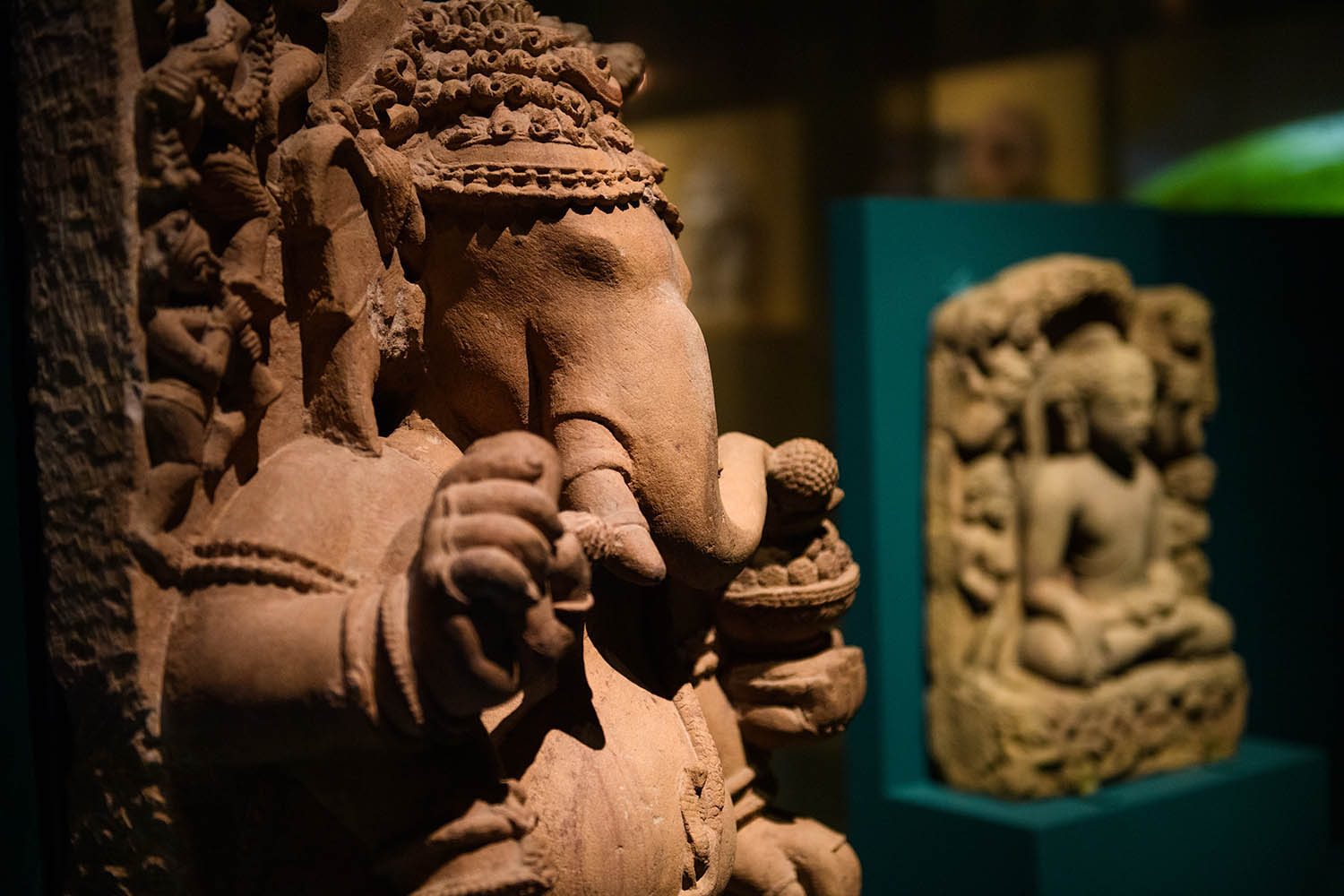 Statues on display at the British Museum’s Ancient India: Living Traditions exhibition