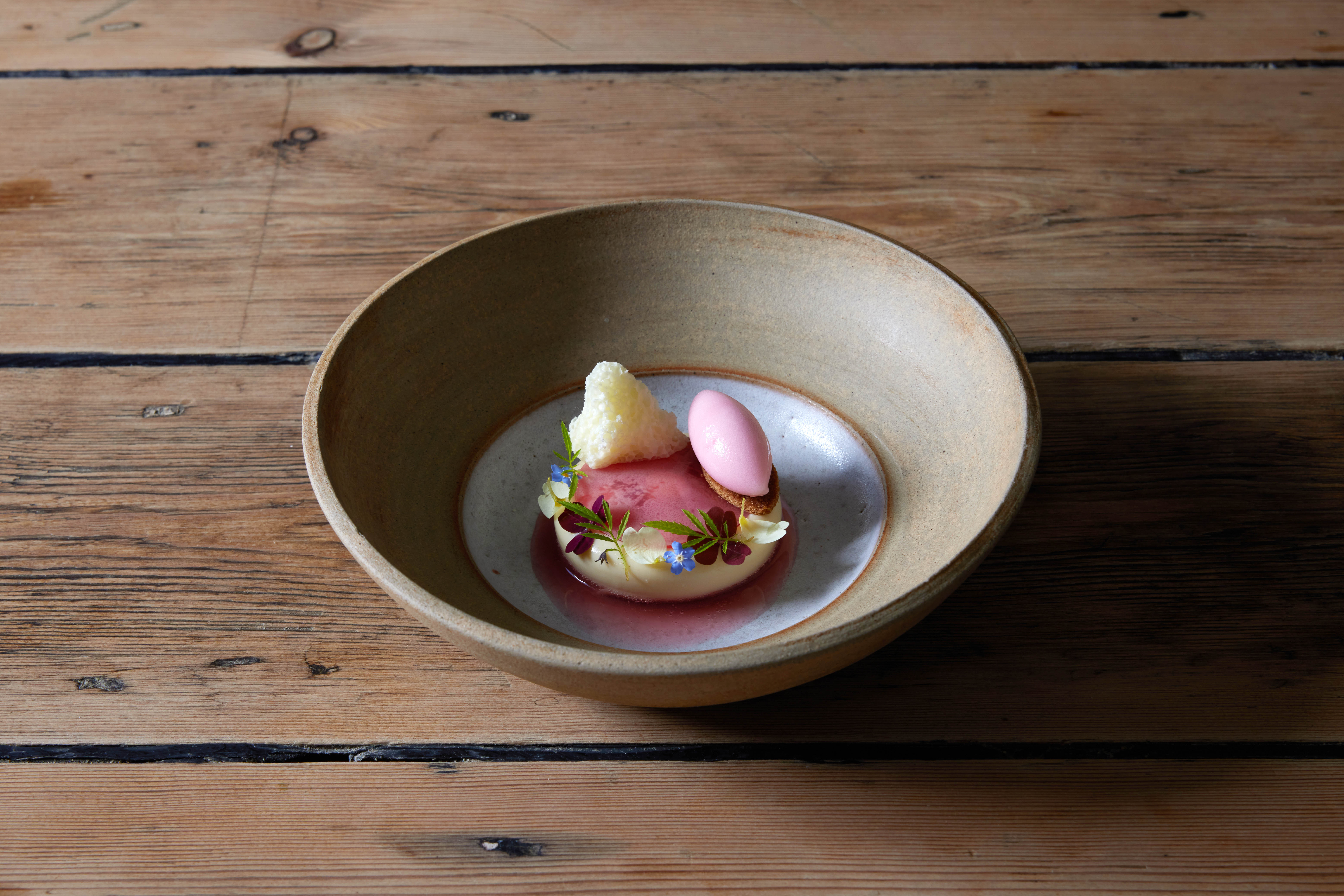 ‘If I say it tastes of Haribo, I mean it as a compliment’: rhubarb with white chocolate and ginger