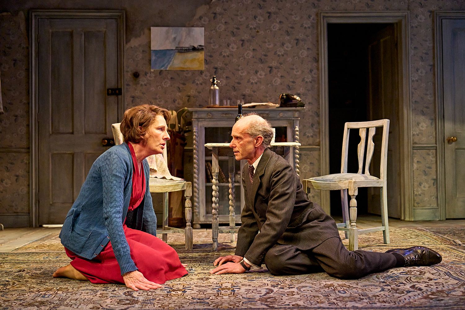‘Sly, glinting humour’: Tamsin Greig and Nicholas Farrell in The Deep Blue Sea