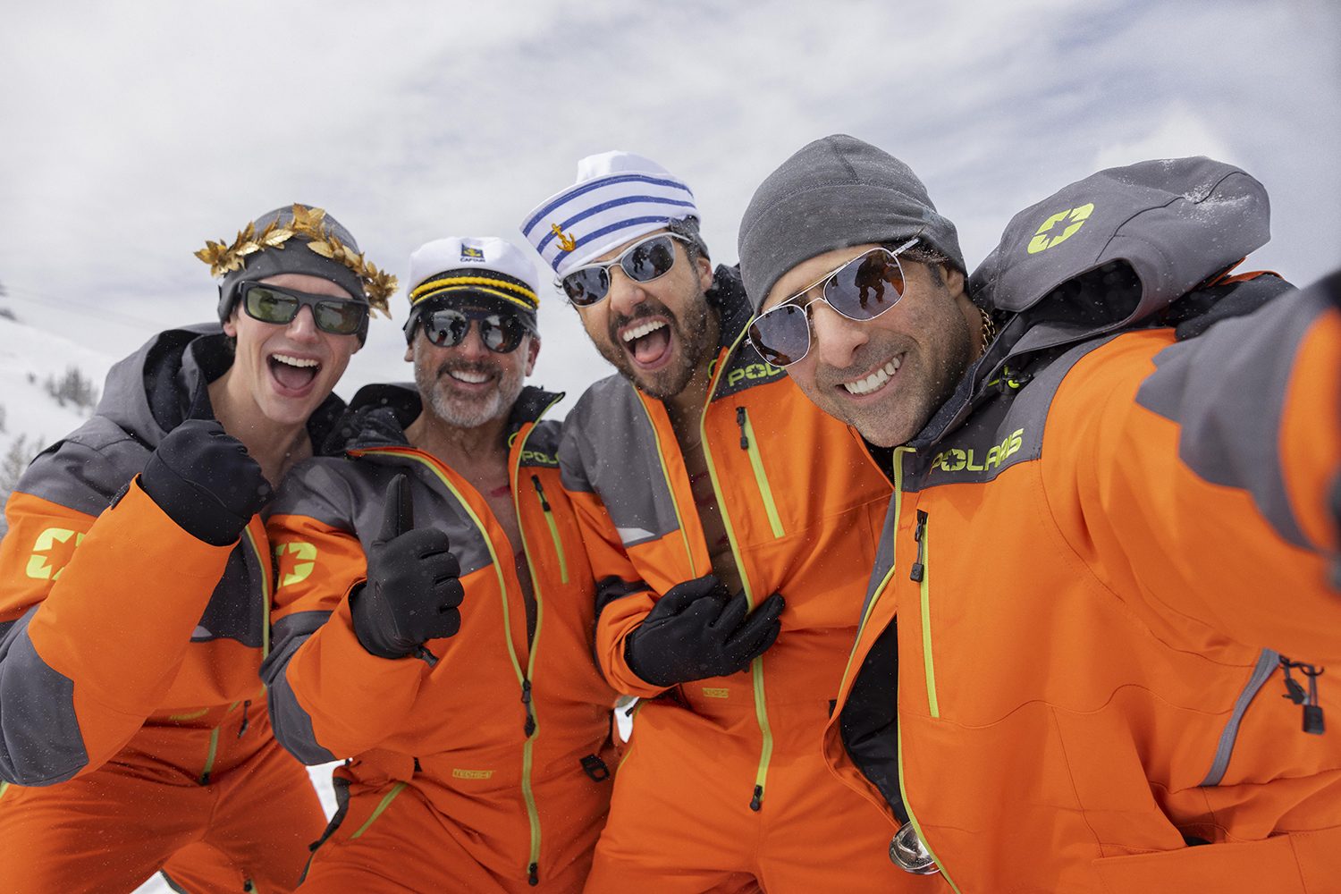 Cory Michael Smith, Steve Carell, Ramy Youssef and Jason Schwartzman in Mountainhead