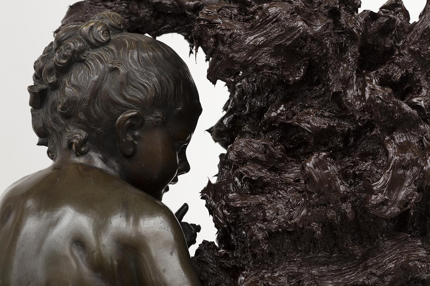 A detail of Glenn Brown’s ‘The Endogenous Soul’, 2024