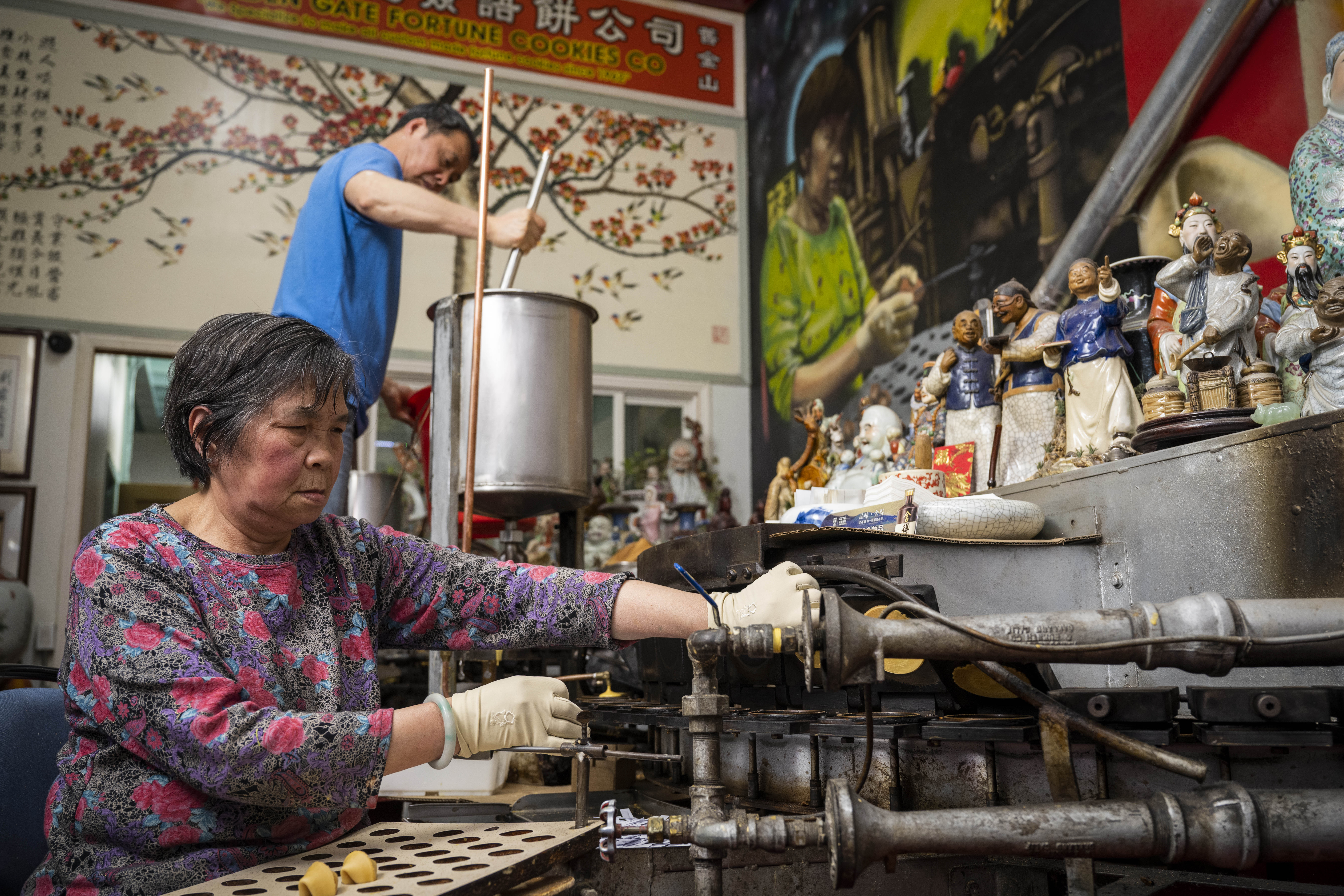Nancy Tom Chan is a long-time master maker at the Golden Gate Fortune Cookie Factory