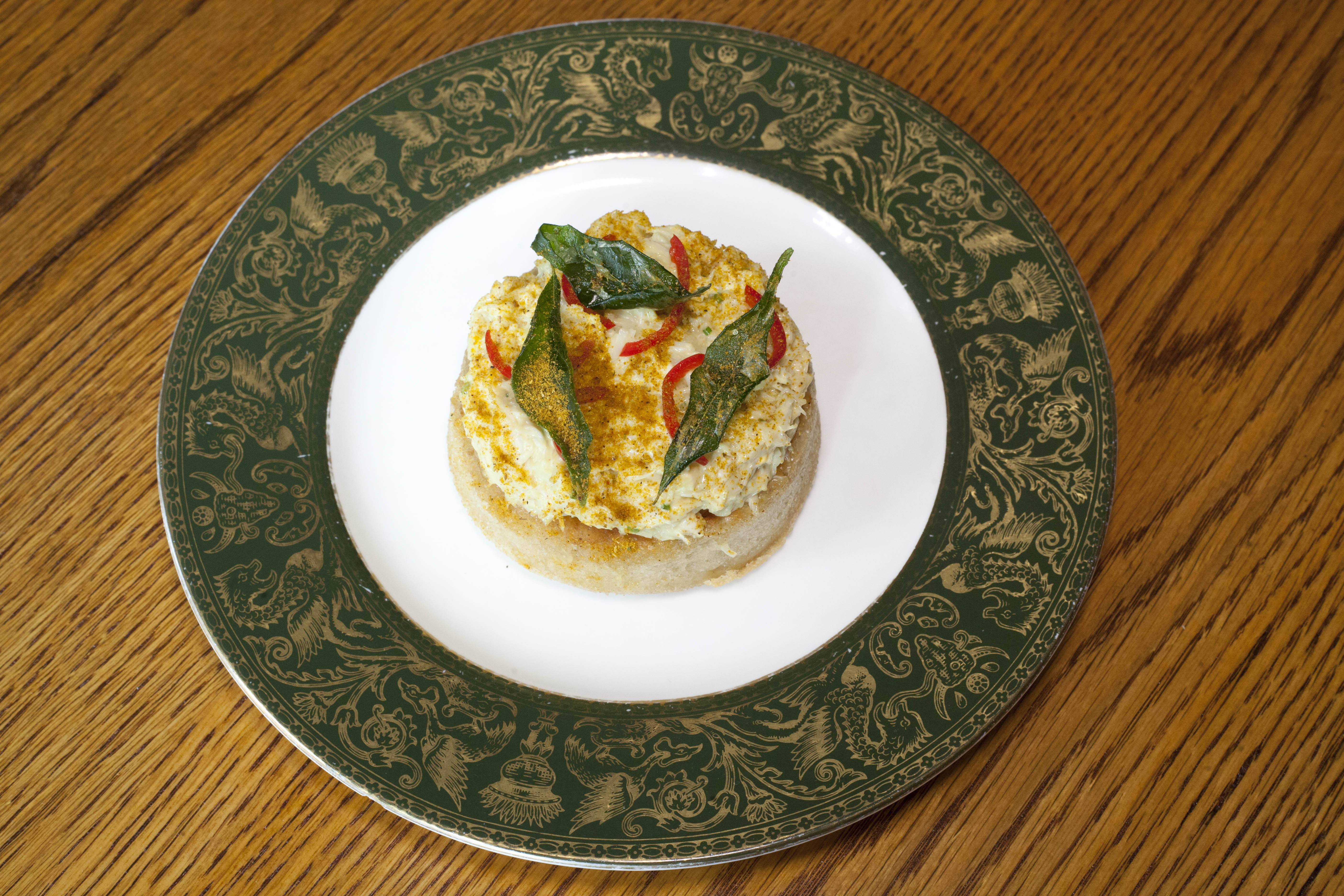 ‘Petite and subtle’: coronation crab crumpet