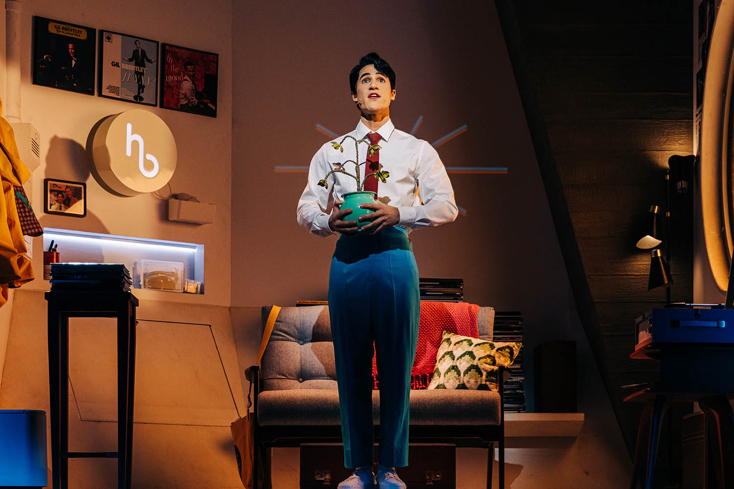 Darren Criss is a retired ‘Helperbot’ in the surprise  best musical contender Maybe Happy Ending