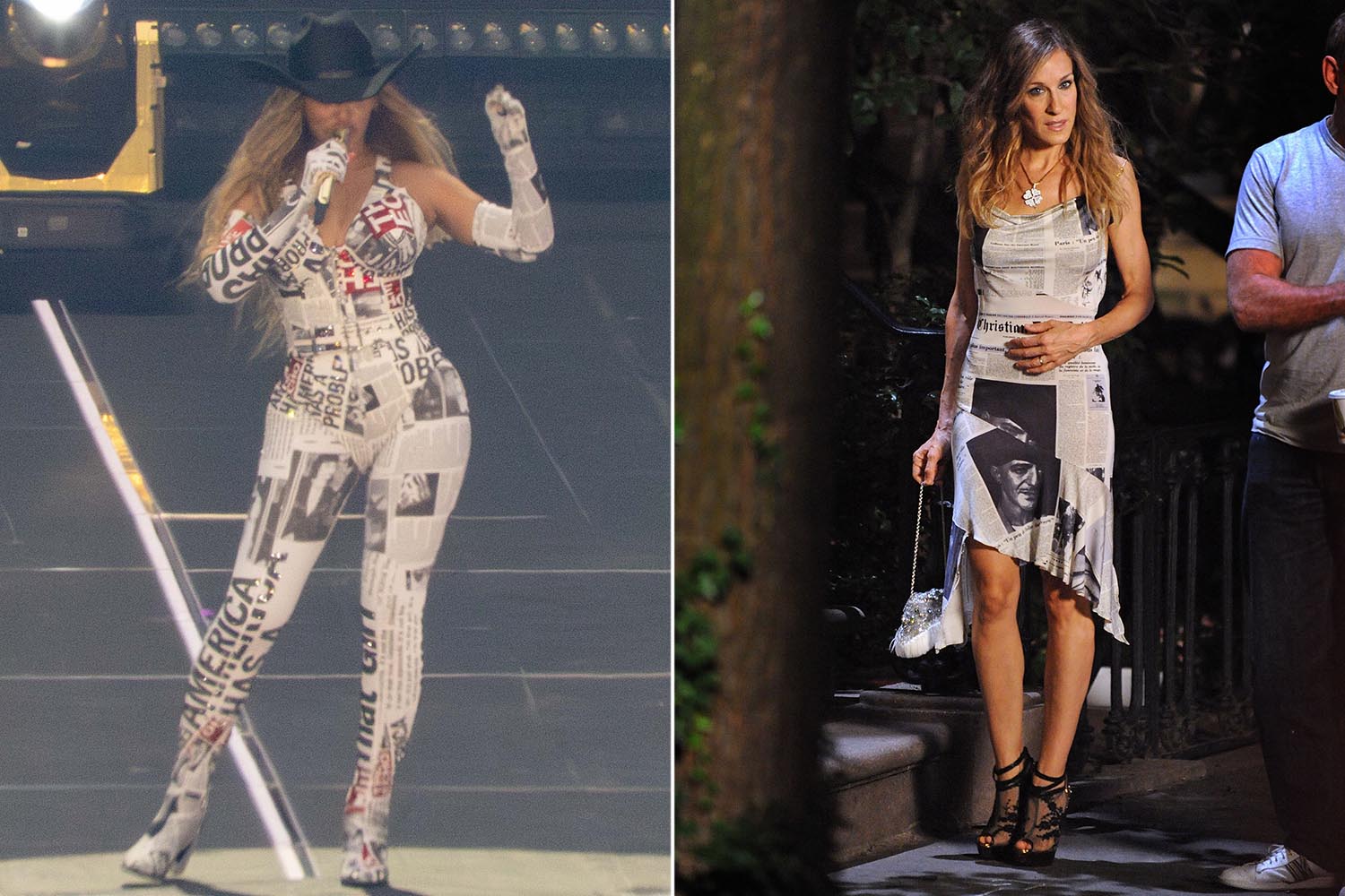 Beyoncé﻿ mak﻿es headlines again ﻿in ﻿﻿stage outfit that takes a swipe at US media