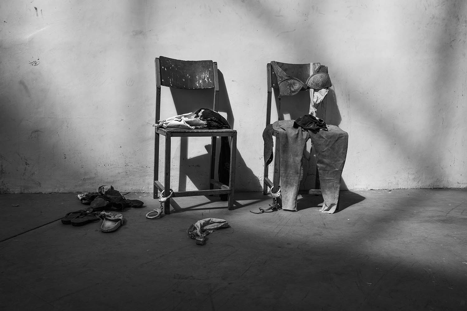 Items belonging to raped Tigrayan women inside the Martyrs Memorial Museum in Mekelle, Tigray