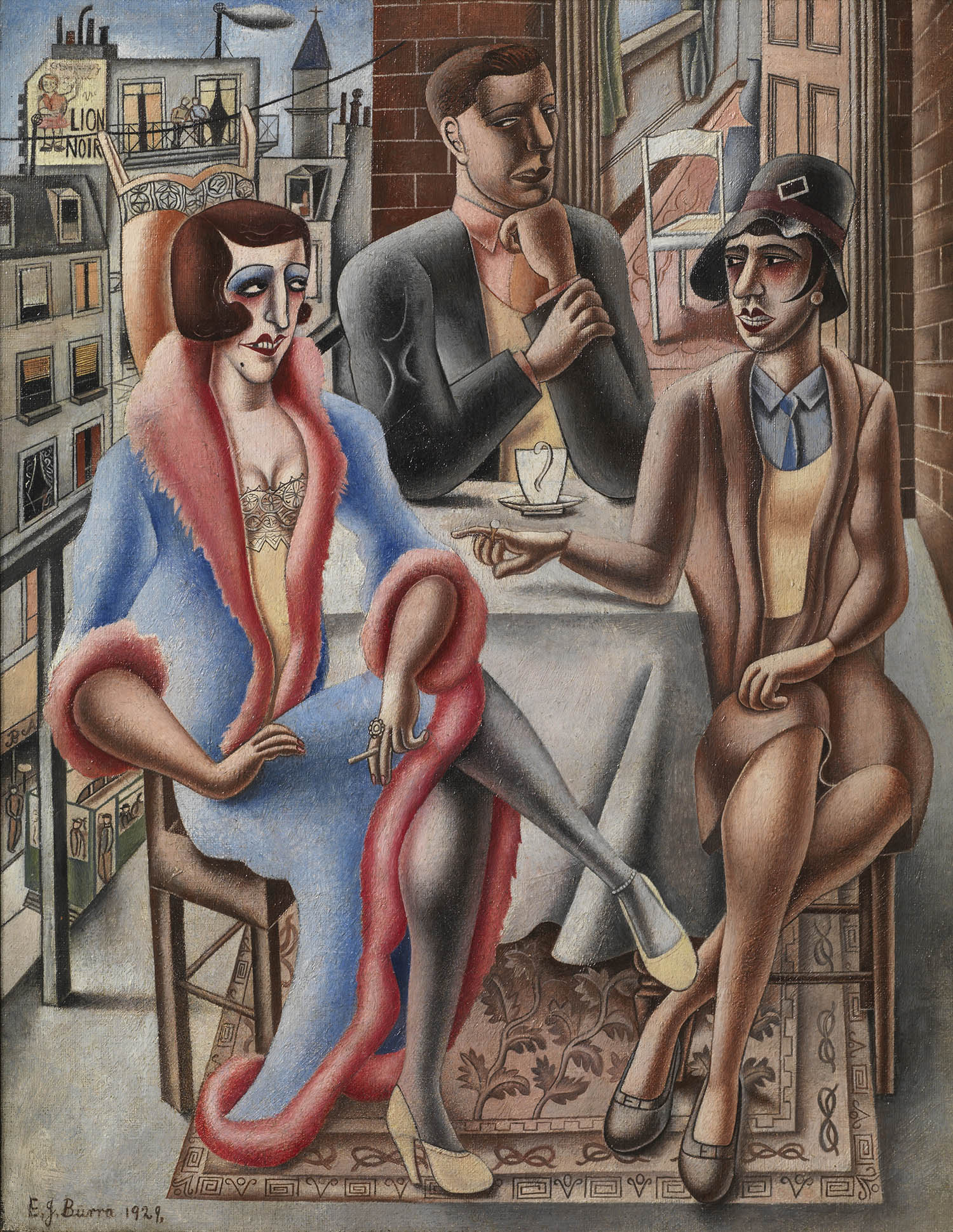 ‘Razored eyebrows and savage kiss curls’: Balcony, Toulon, 1929 by Edward Burra