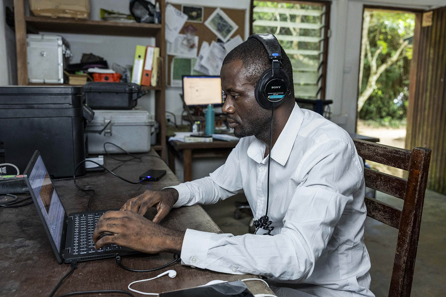 The sounds of the forest are meticulously assessed to track the animals