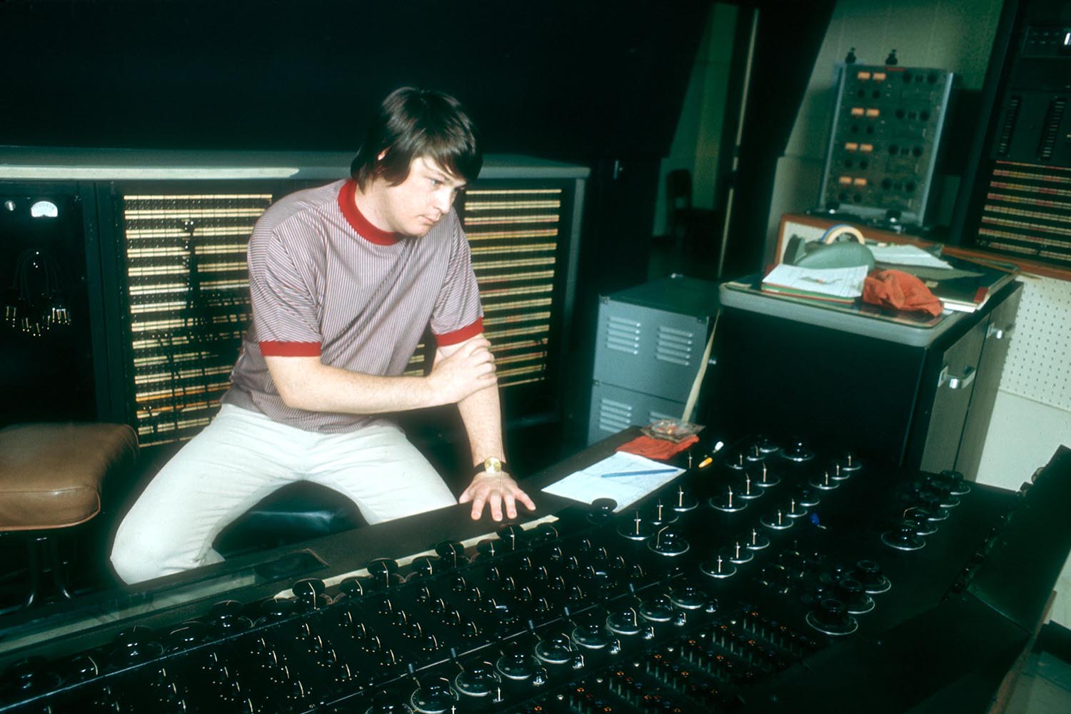 Brian directs the sessions for his magnum opus, Pet Sounds, in 1966.